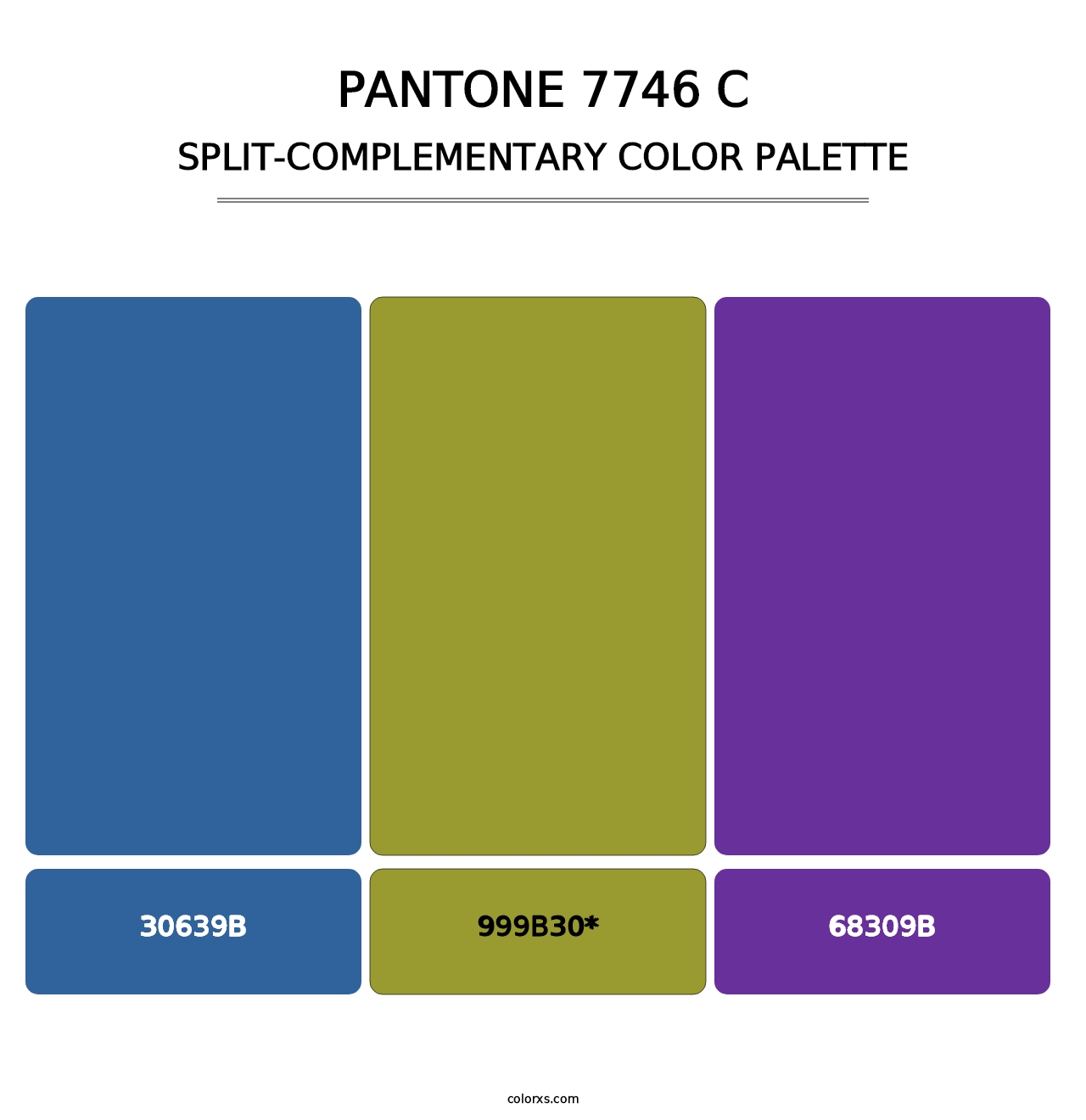 PANTONE 7746 C - Split-Complementary Color Palette