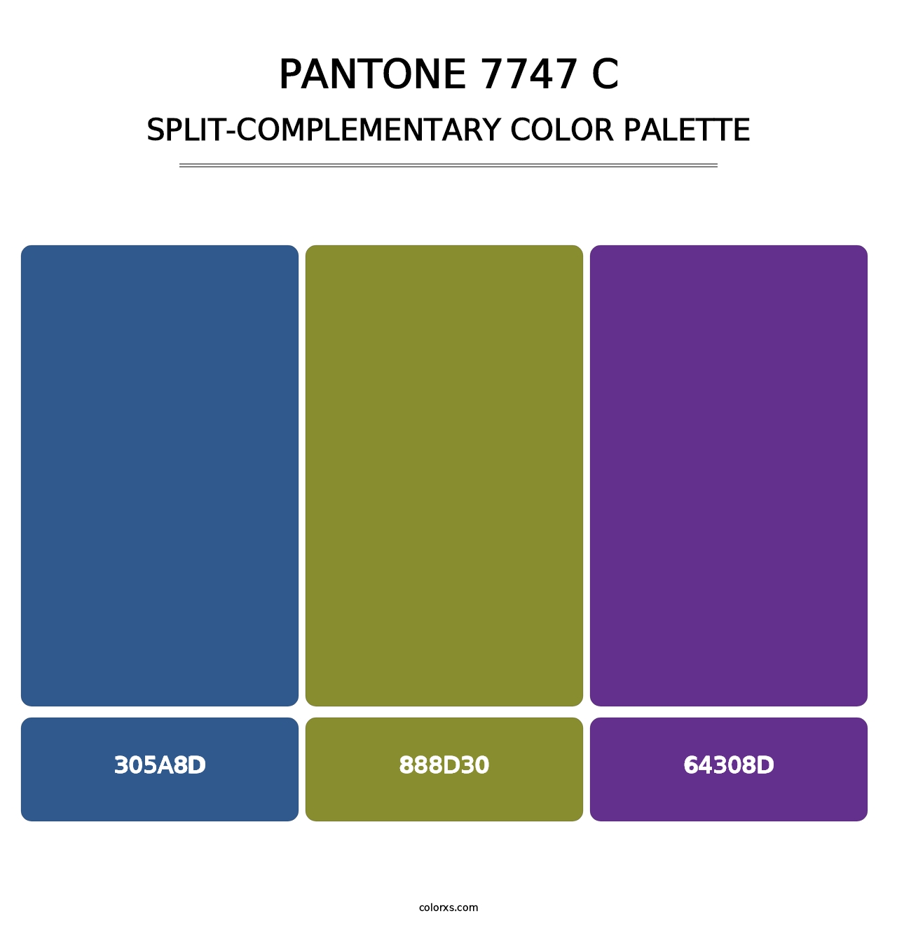PANTONE 7747 C - Split-Complementary Color Palette