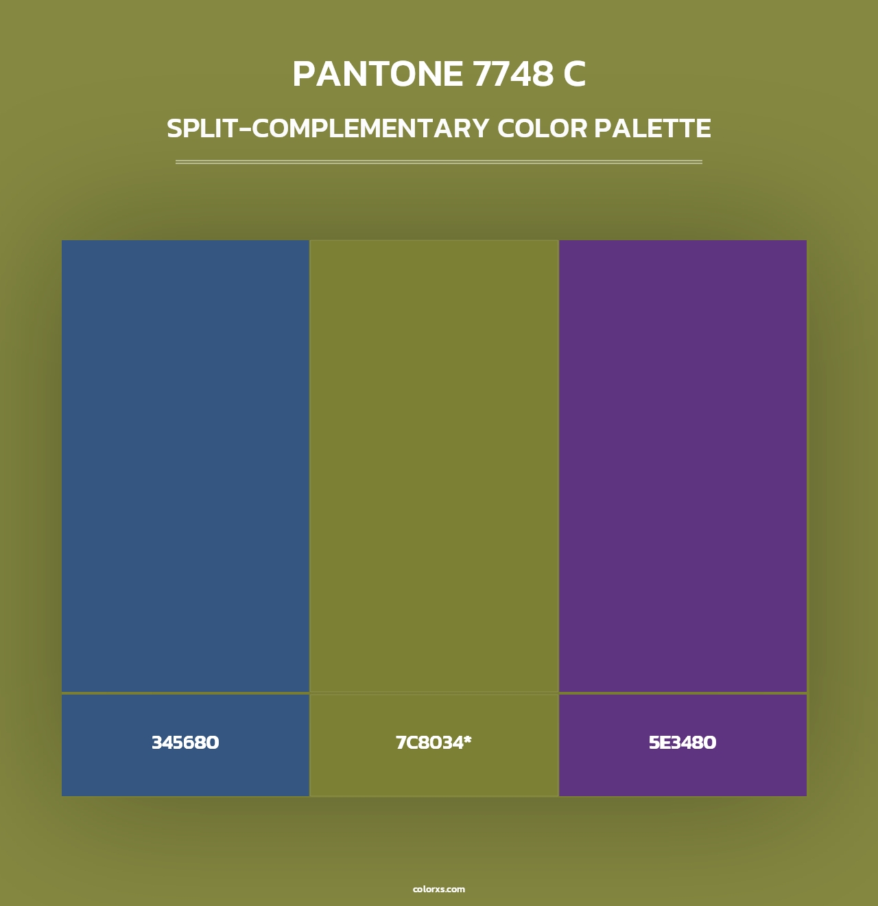 PANTONE 7748 C - Split-Complementary Color Palette