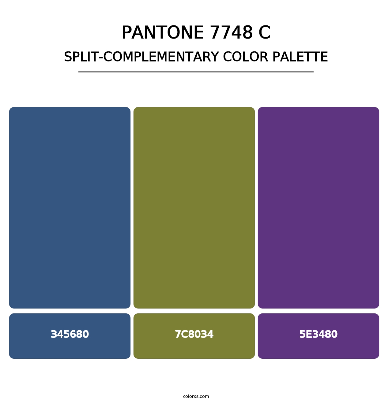 PANTONE 7748 C - Split-Complementary Color Palette