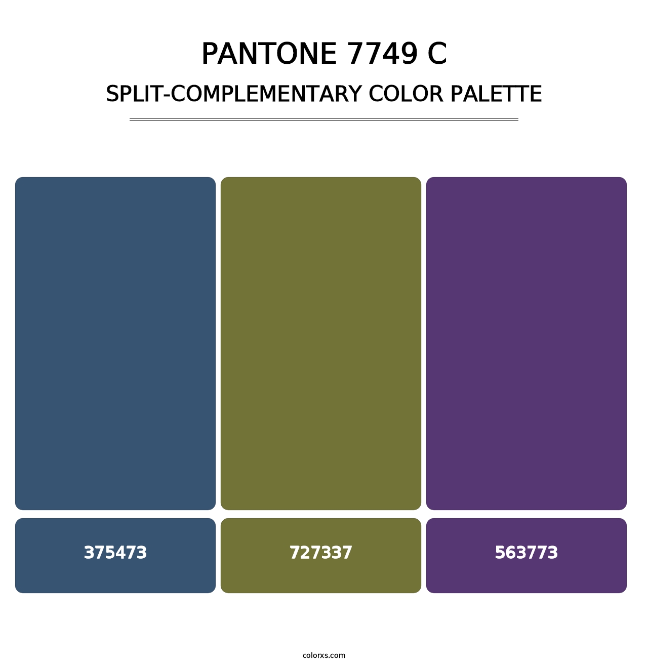 PANTONE 7749 C - Split-Complementary Color Palette