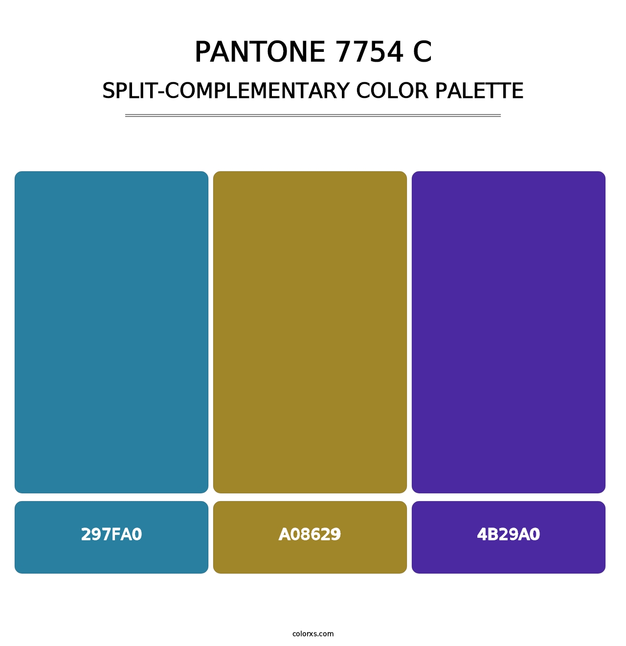 PANTONE 7754 C - Split-Complementary Color Palette