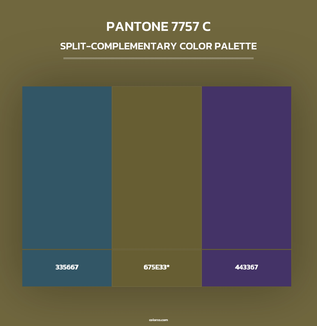 PANTONE 7757 C - Split-Complementary Color Palette