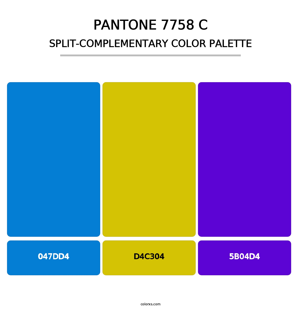 PANTONE 7758 C - Split-Complementary Color Palette