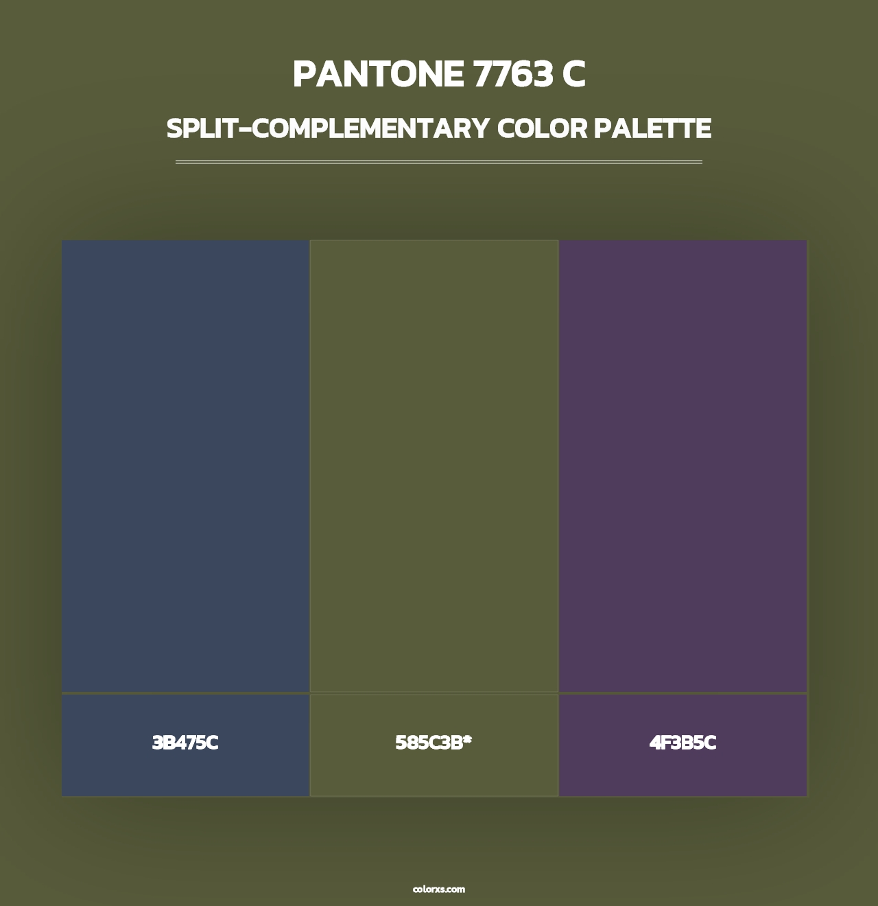 PANTONE 7763 C - Split-Complementary Color Palette