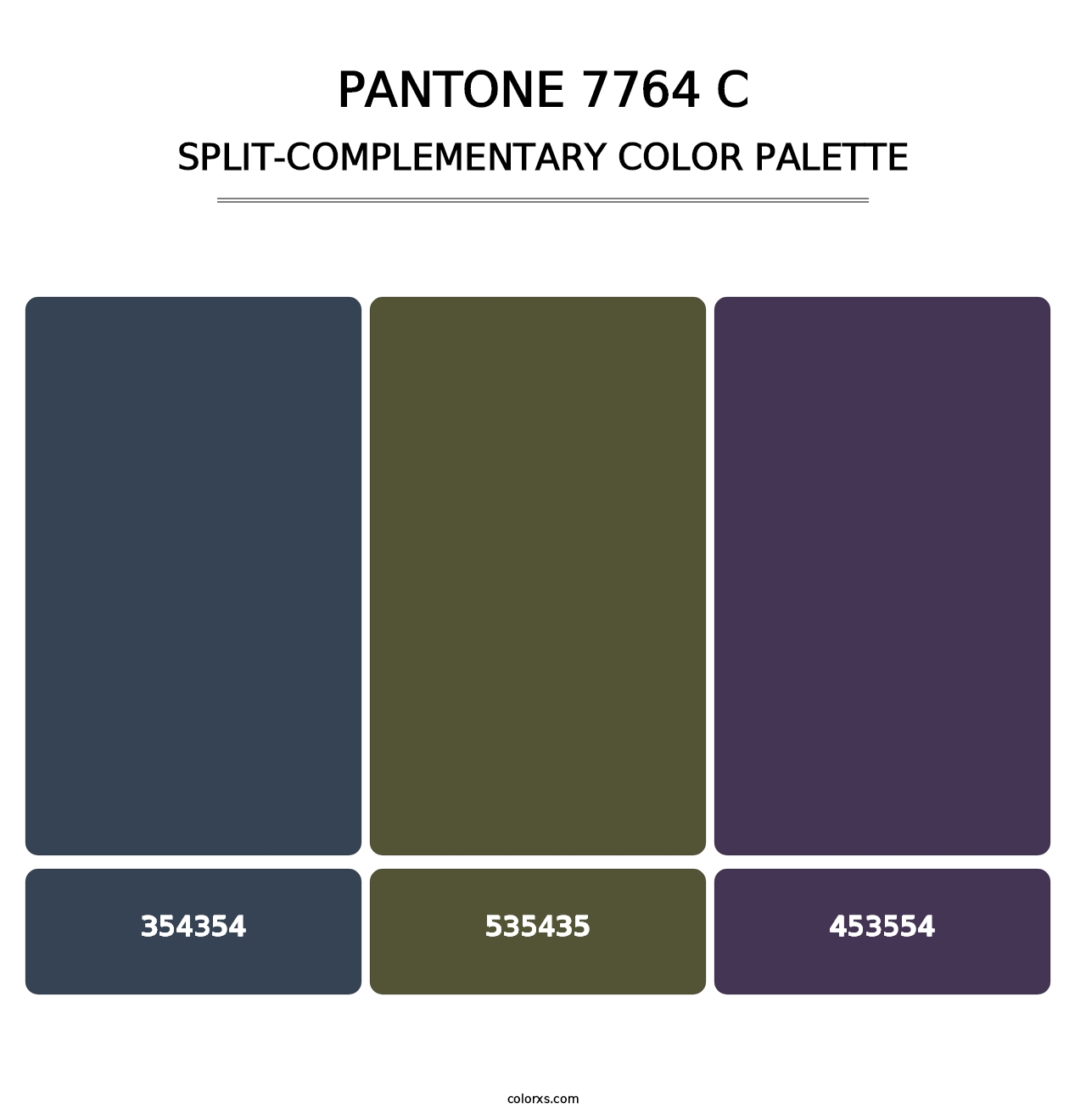 PANTONE 7764 C - Split-Complementary Color Palette