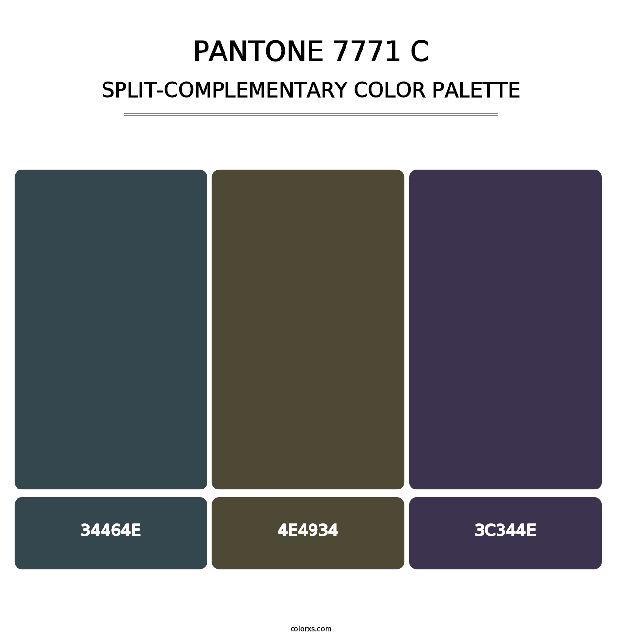 PANTONE 7771 C - Split-Complementary Color Palette