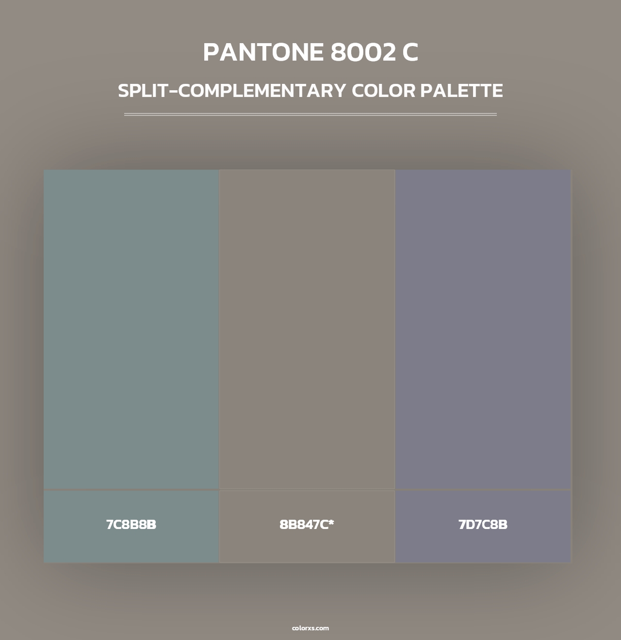 PANTONE 8002 C - Split-Complementary Color Palette