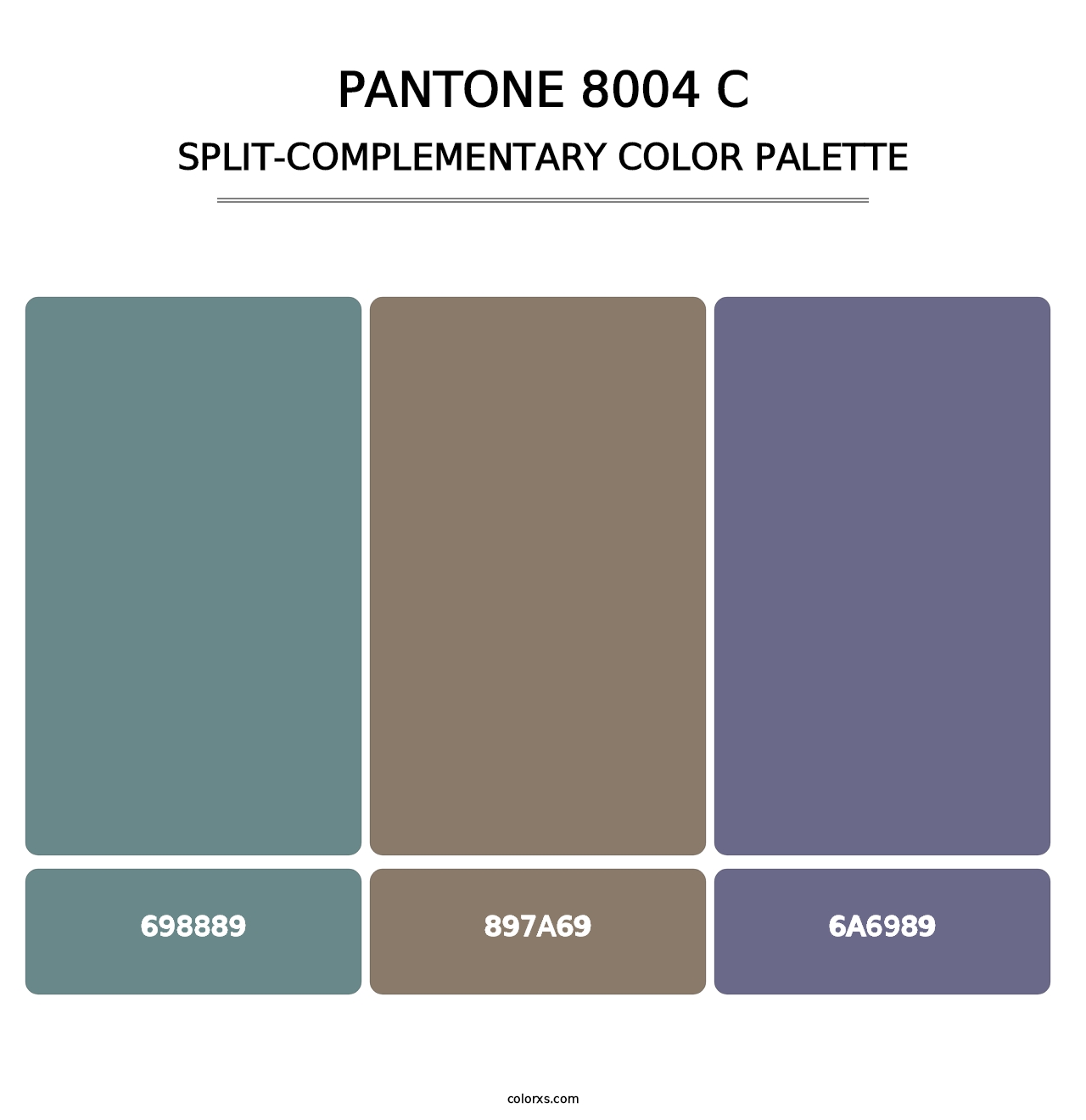 PANTONE 8004 C - Split-Complementary Color Palette