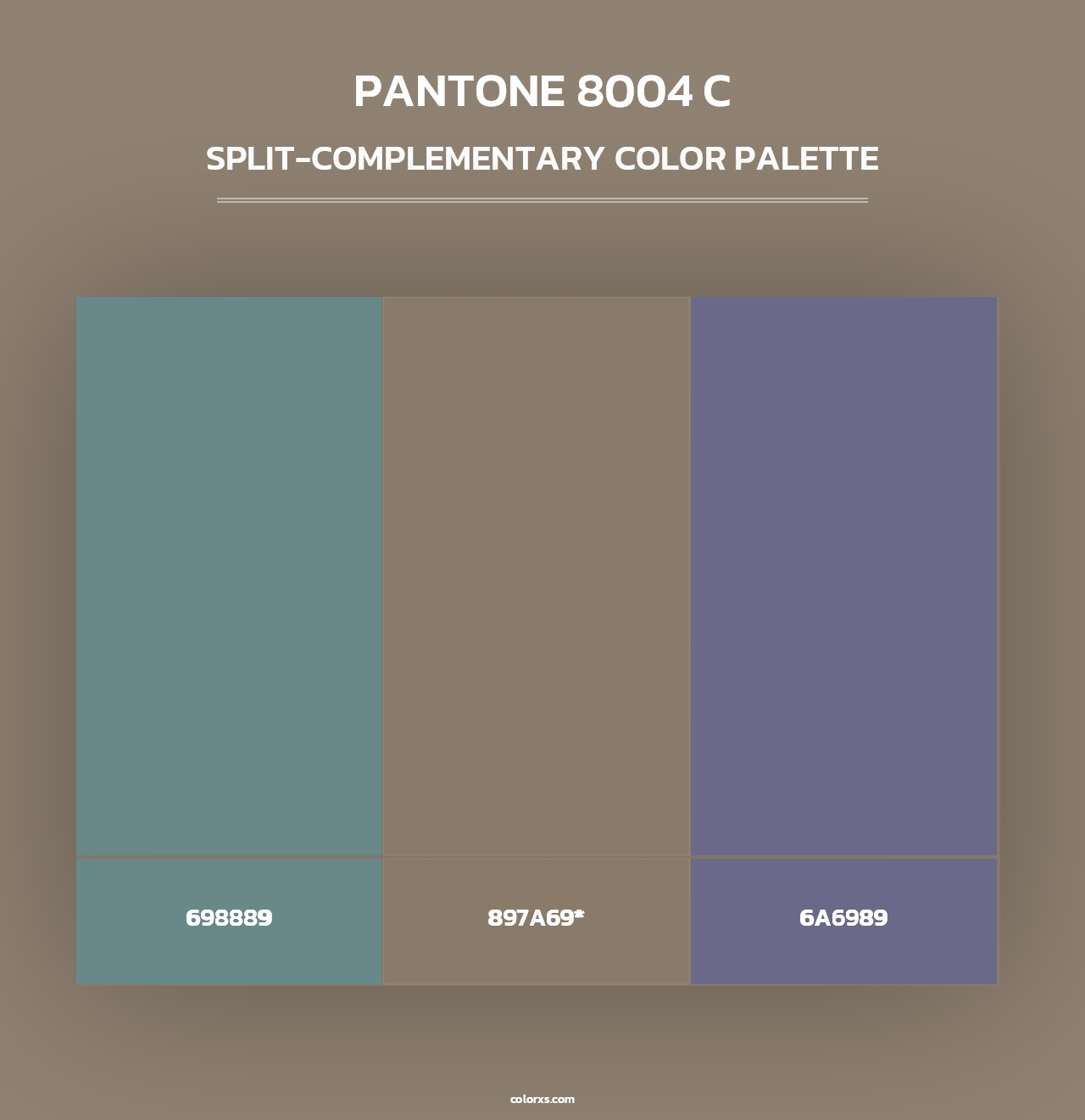 PANTONE 8004 C - Split-Complementary Color Palette