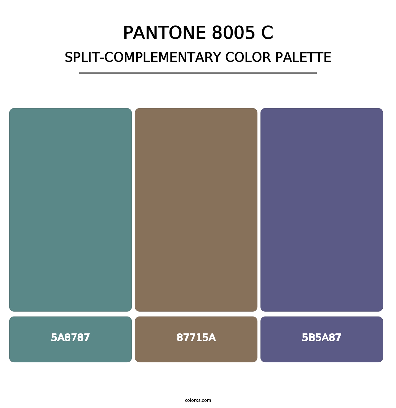 PANTONE 8005 C - Split-Complementary Color Palette