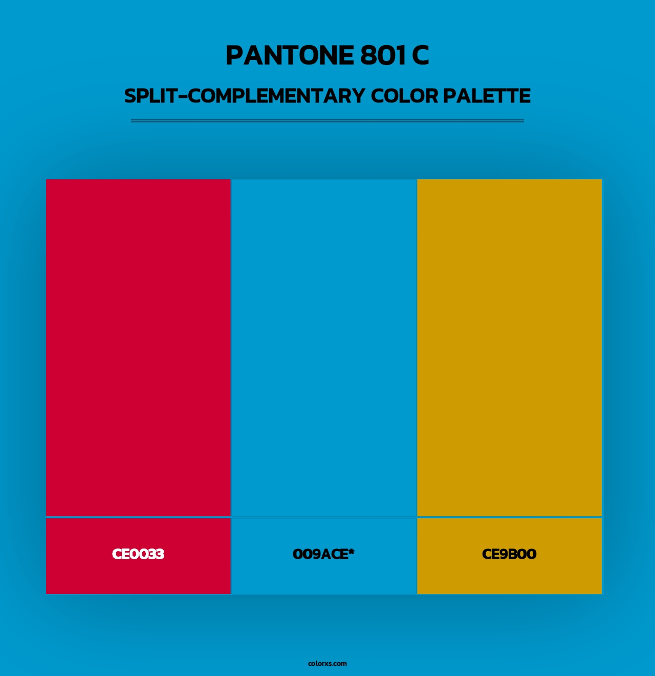 PANTONE 801 C - Split-Complementary Color Palette