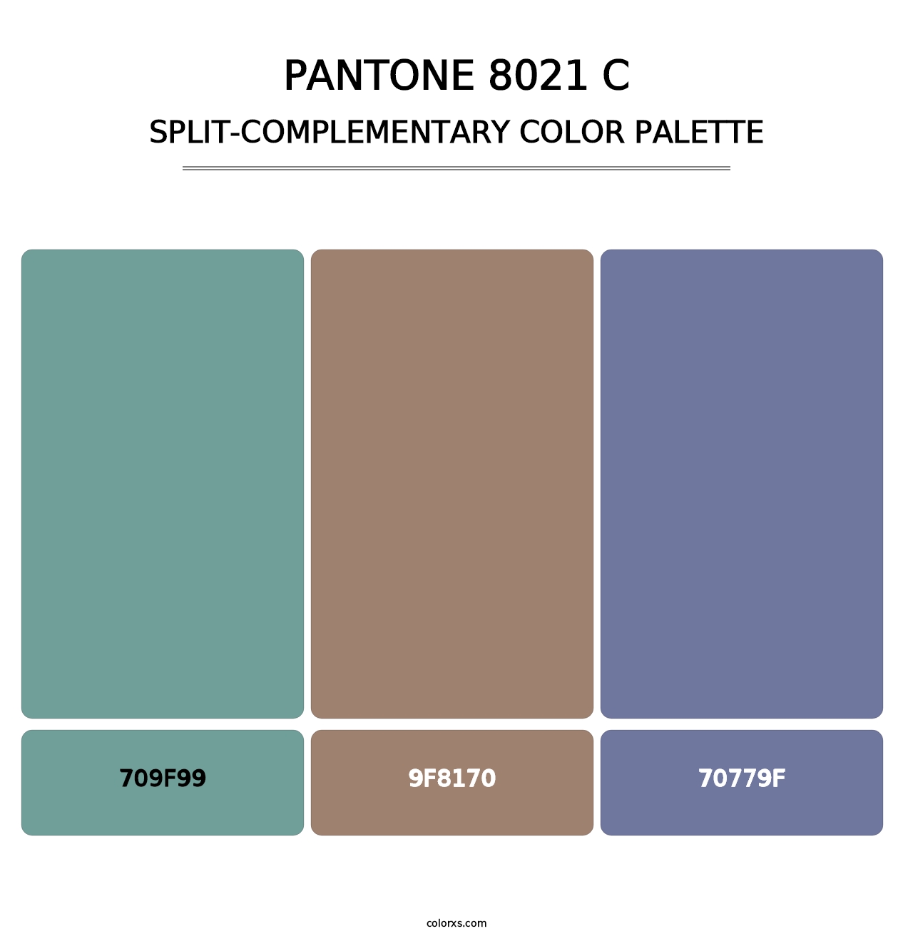 PANTONE 8021 C - Split-Complementary Color Palette
