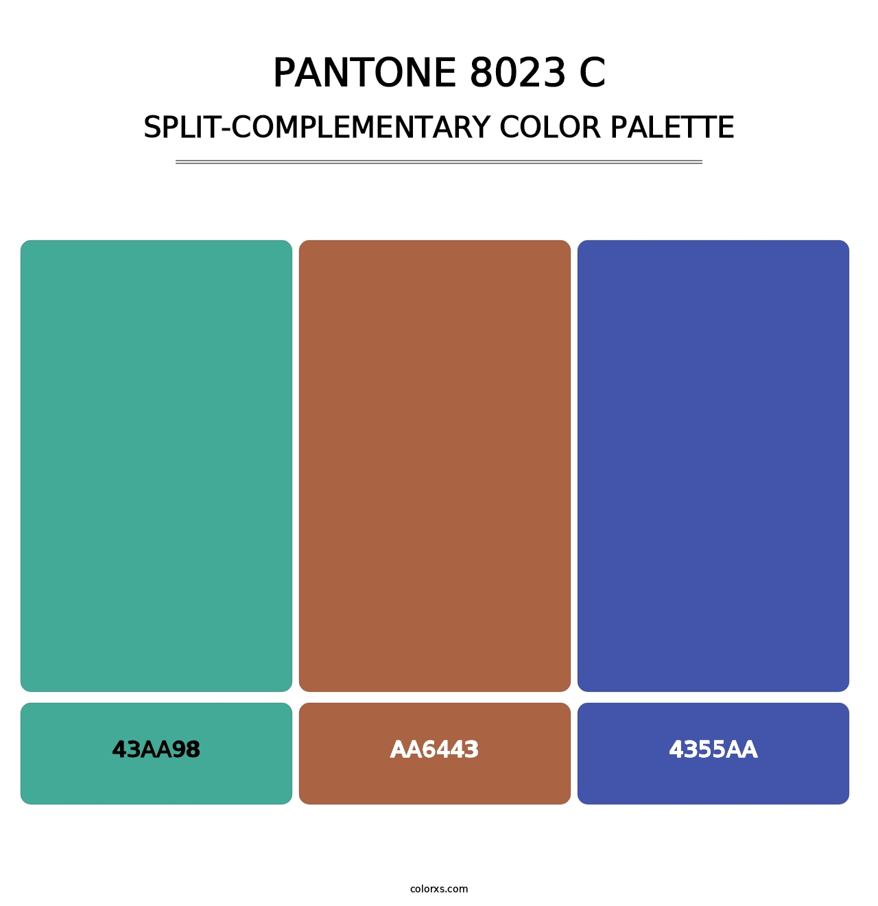 PANTONE 8023 C - Split-Complementary Color Palette