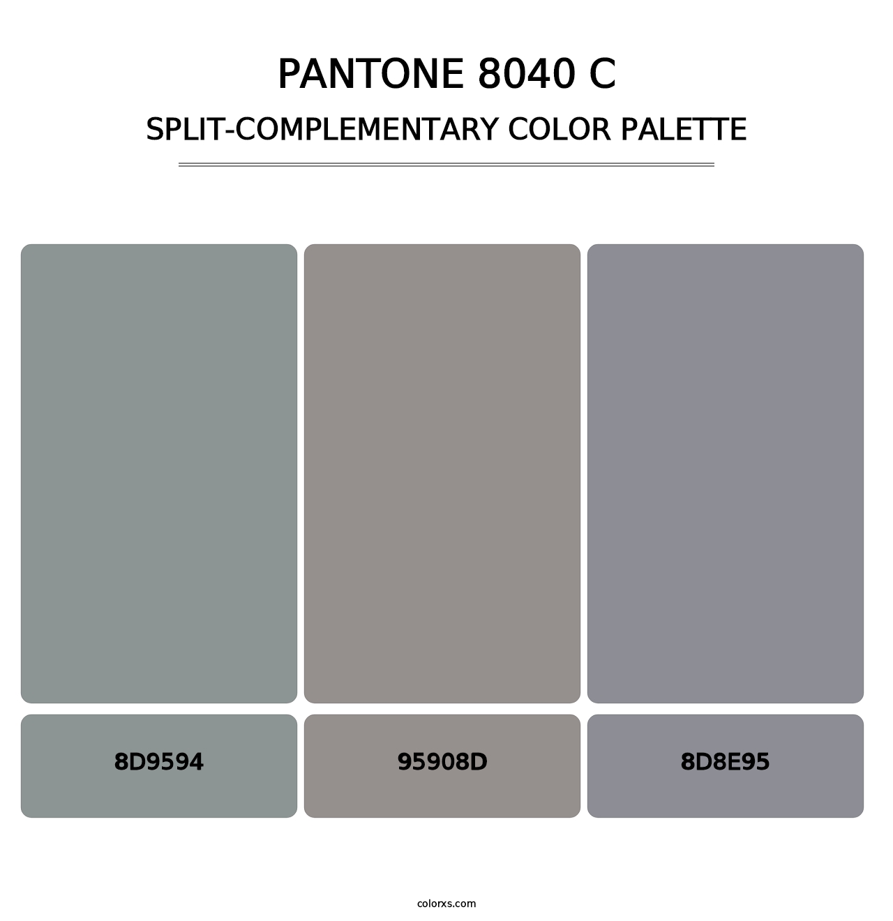 PANTONE 8040 C - Split-Complementary Color Palette