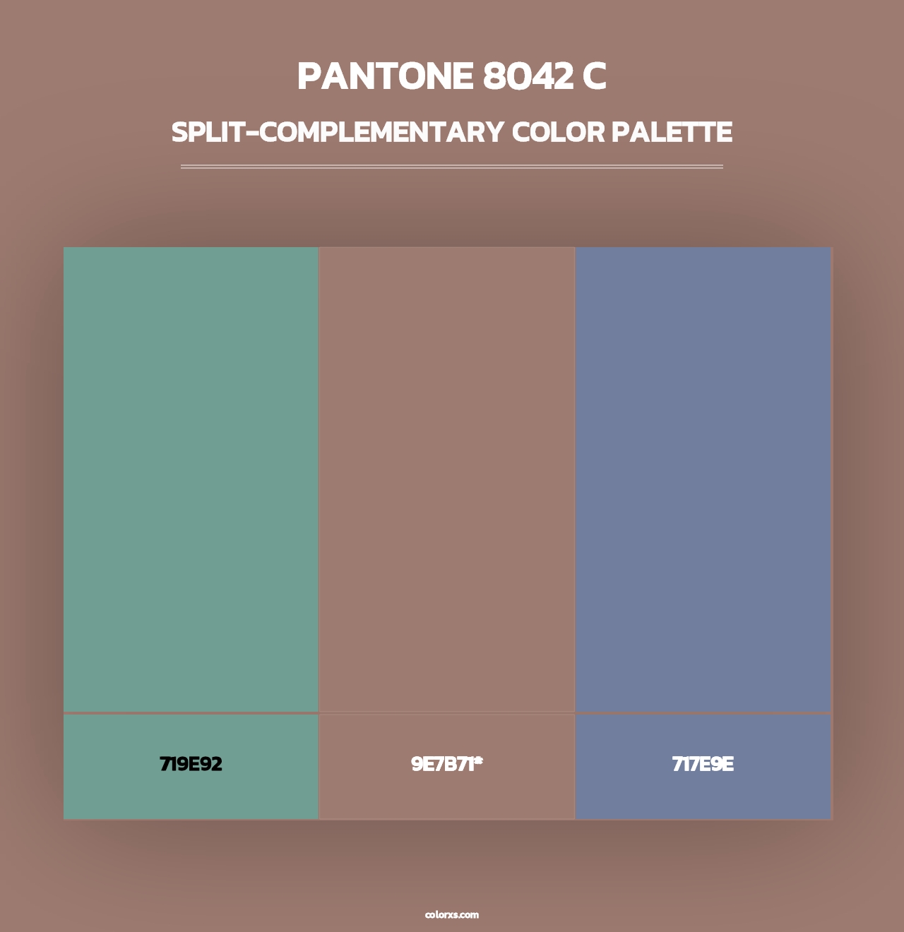 PANTONE 8042 C - Split-Complementary Color Palette