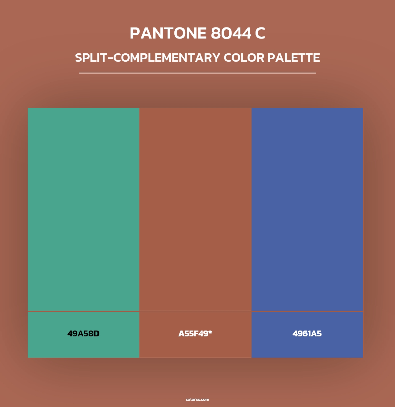PANTONE 8044 C - Split-Complementary Color Palette