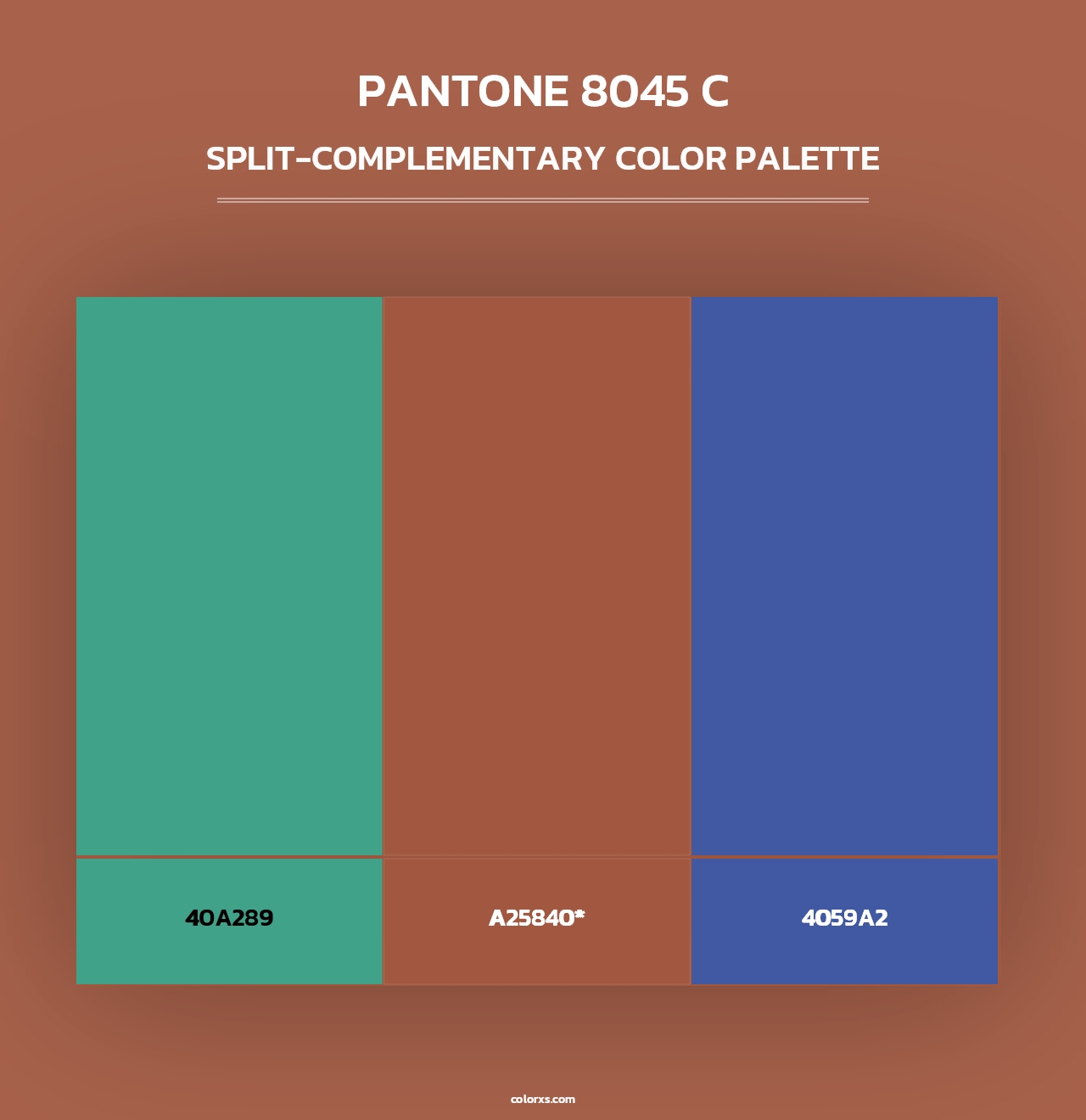 PANTONE 8045 C - Split-Complementary Color Palette