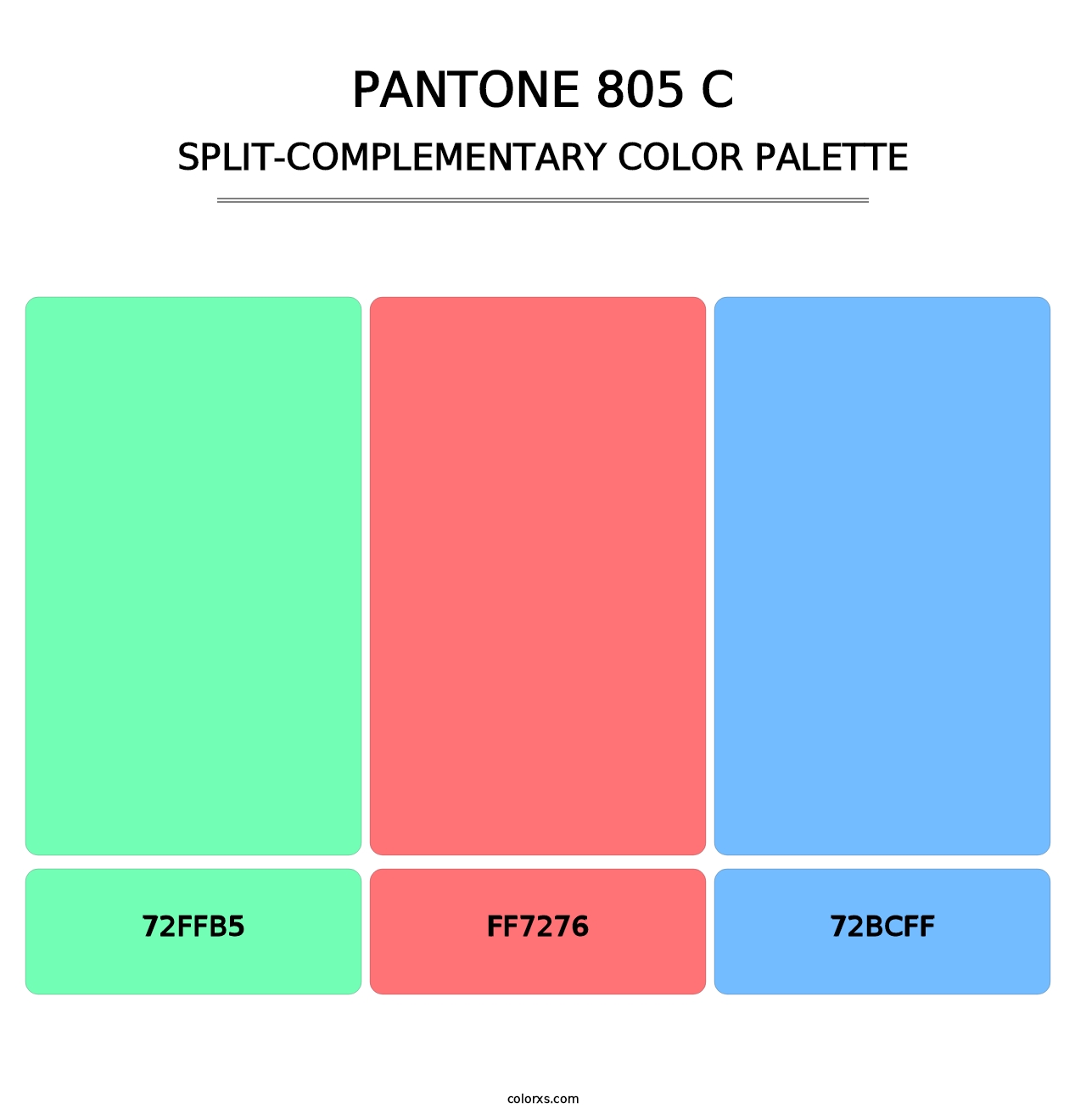 PANTONE 805 C - Split-Complementary Color Palette
