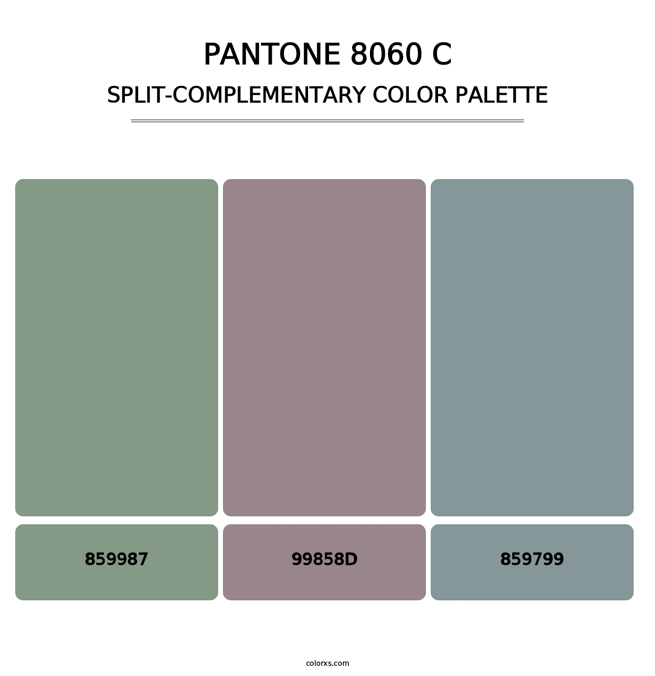 PANTONE 8060 C - Split-Complementary Color Palette