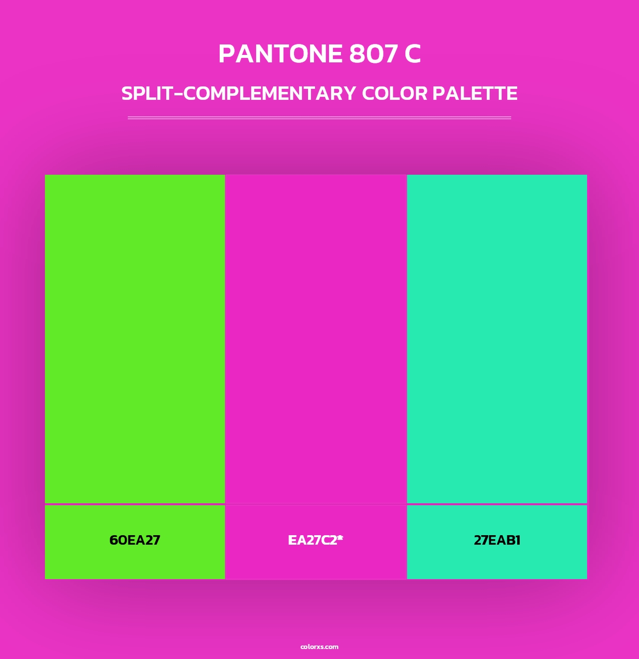PANTONE 807 C - Split-Complementary Color Palette