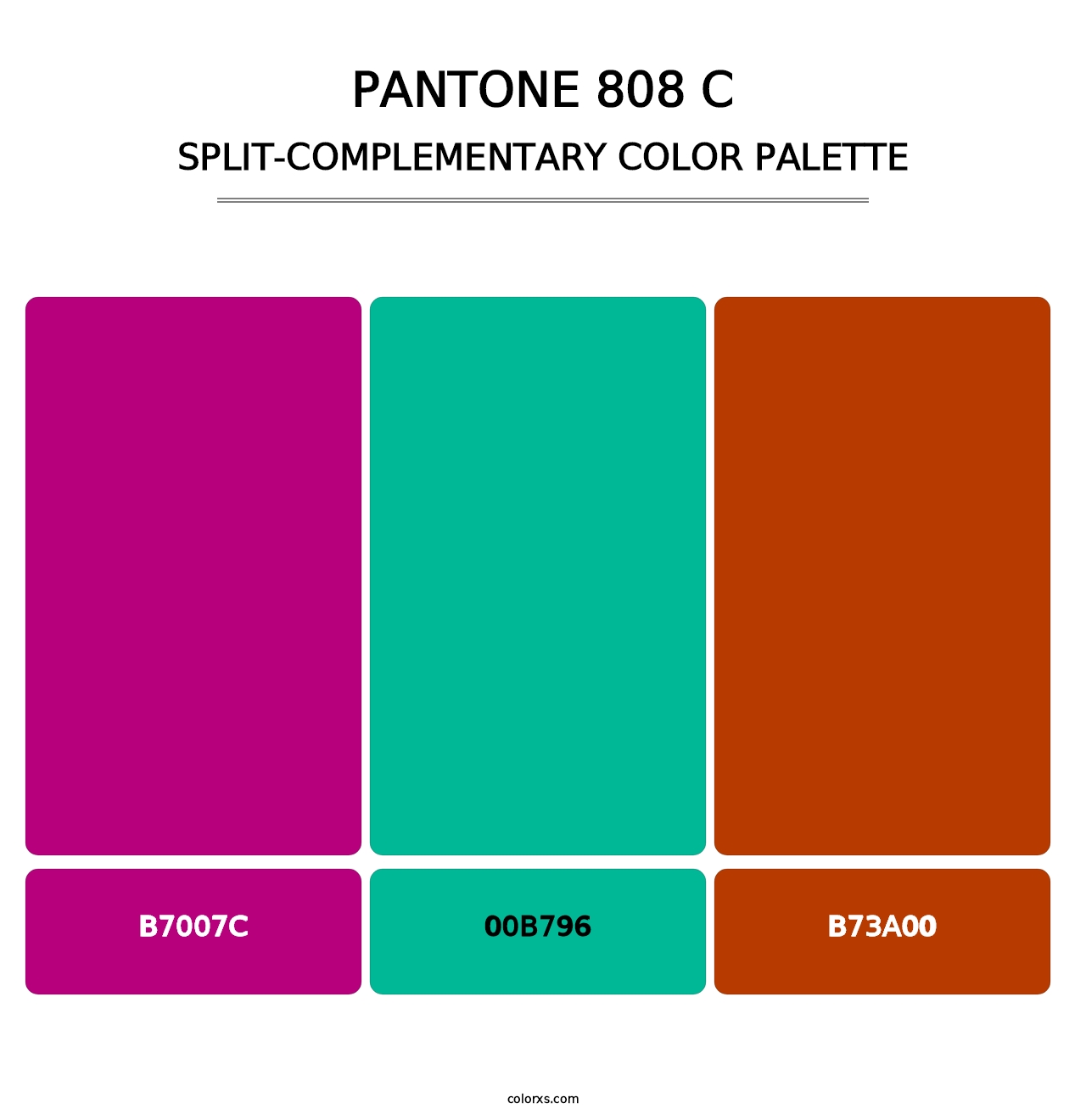 PANTONE 808 C - Split-Complementary Color Palette