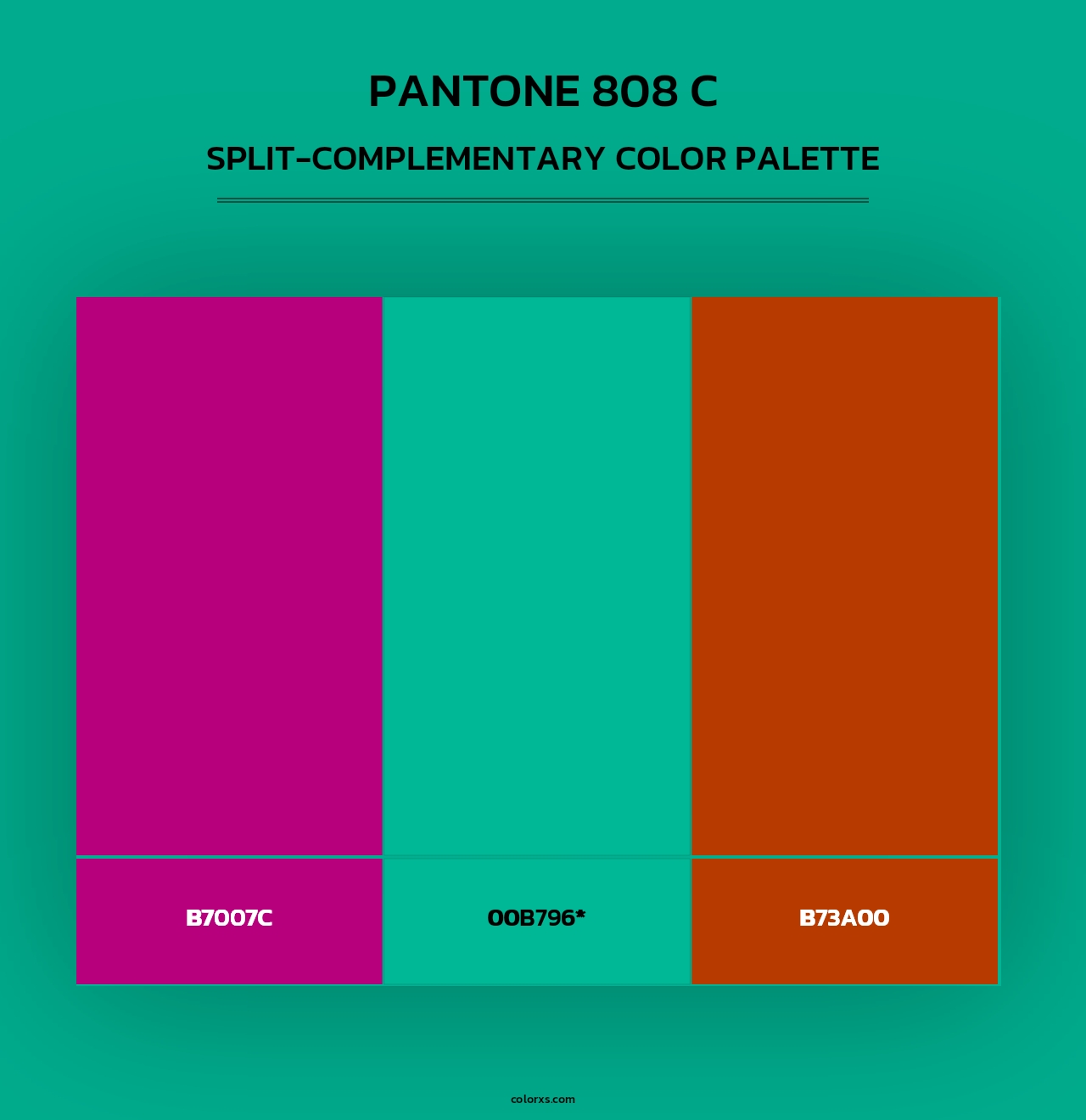 PANTONE 808 C - Split-Complementary Color Palette