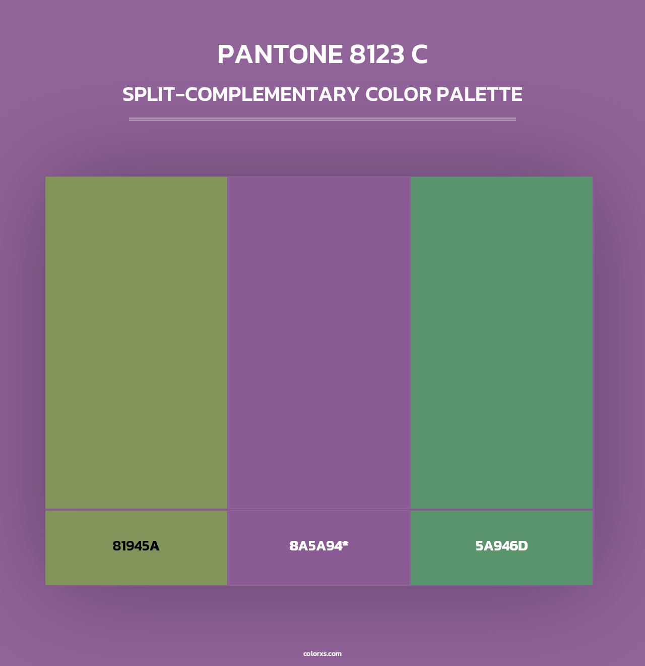 PANTONE 8123 C - Split-Complementary Color Palette