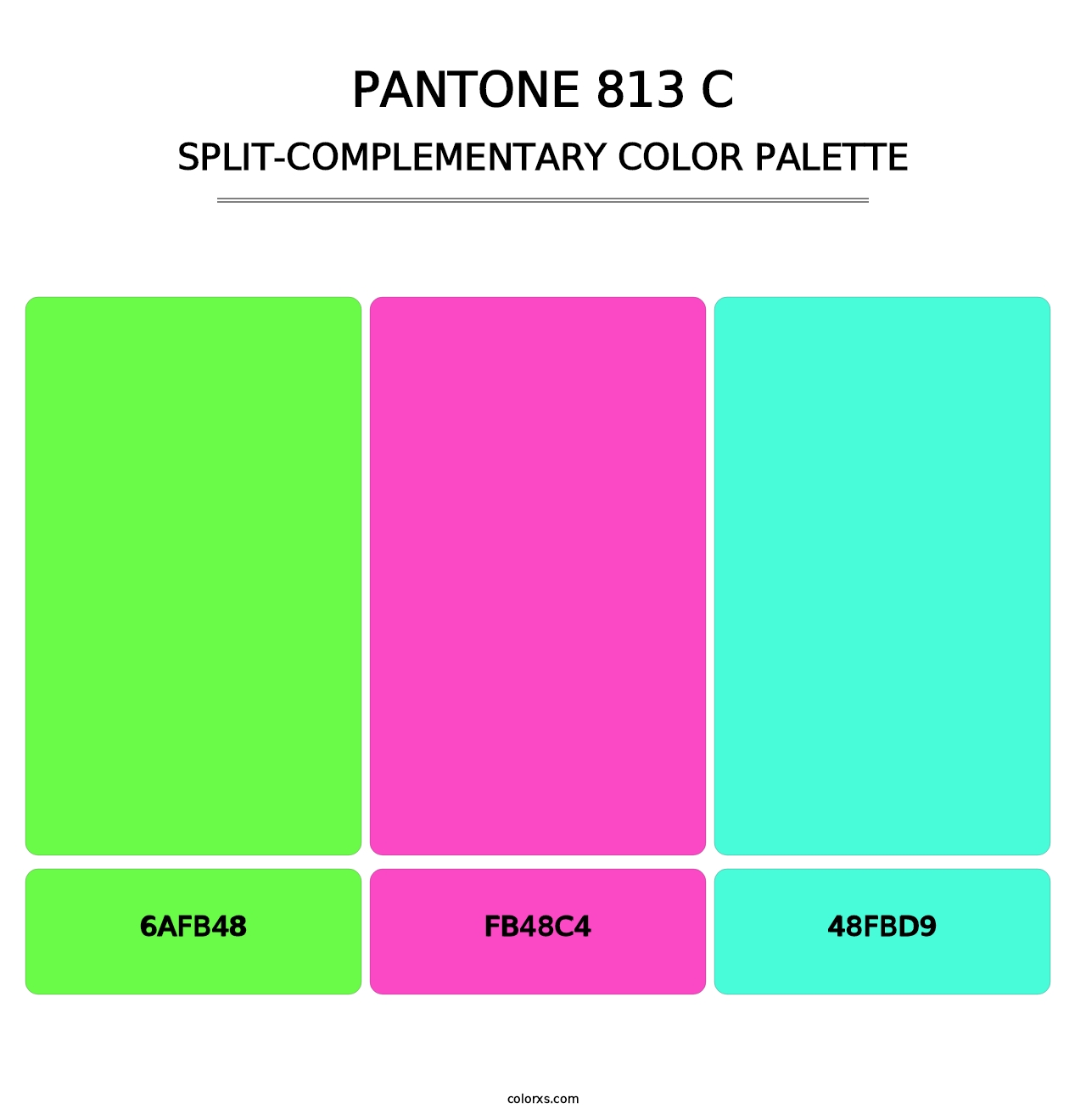 PANTONE 813 C - Split-Complementary Color Palette