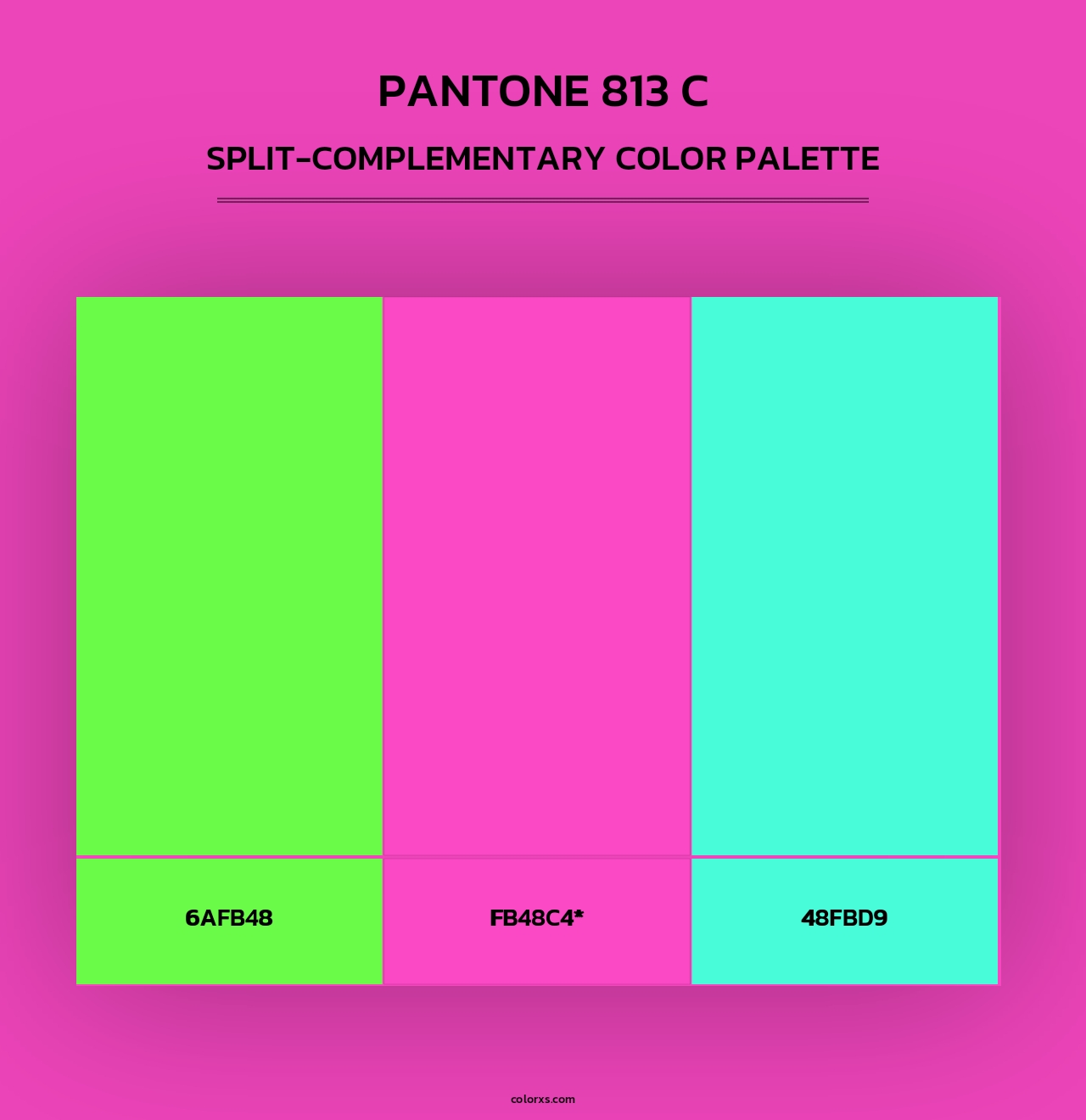 PANTONE 813 C - Split-Complementary Color Palette