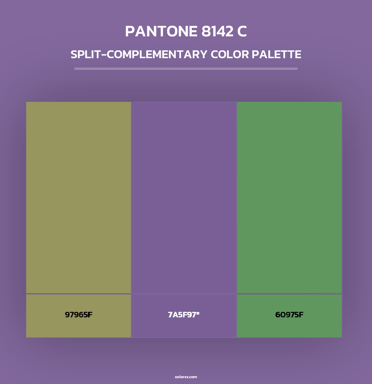 PANTONE 8142 C - Split-Complementary Color Palette