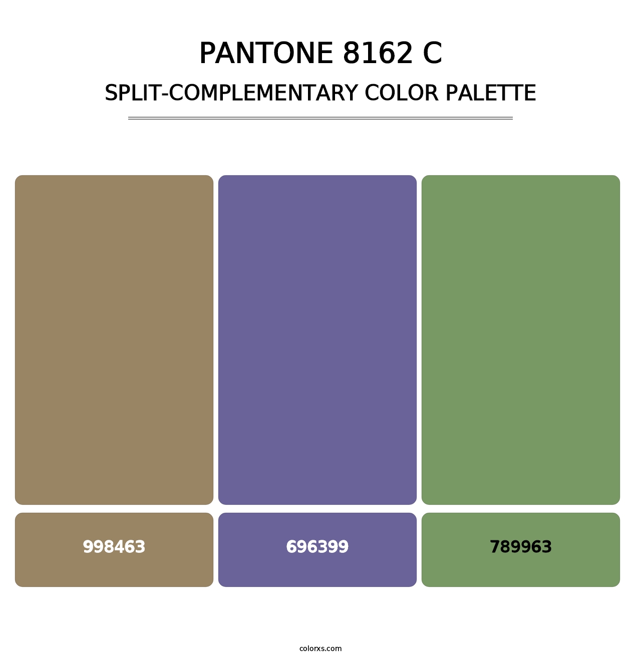 PANTONE 8162 C - Split-Complementary Color Palette
