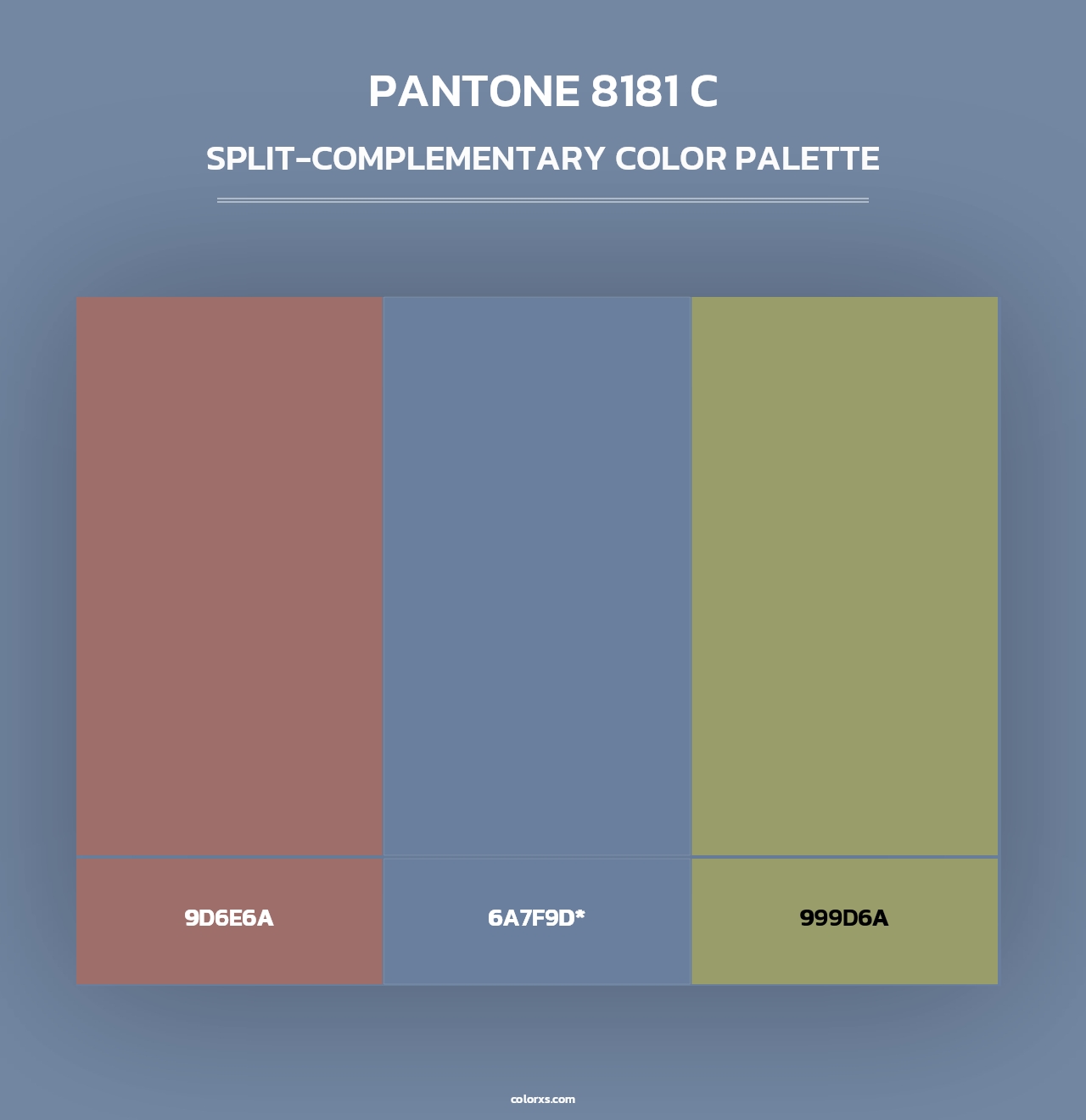 PANTONE 8181 C - Split-Complementary Color Palette