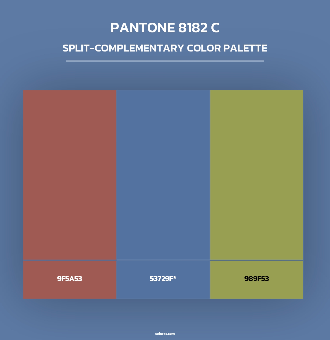 PANTONE 8182 C - Split-Complementary Color Palette