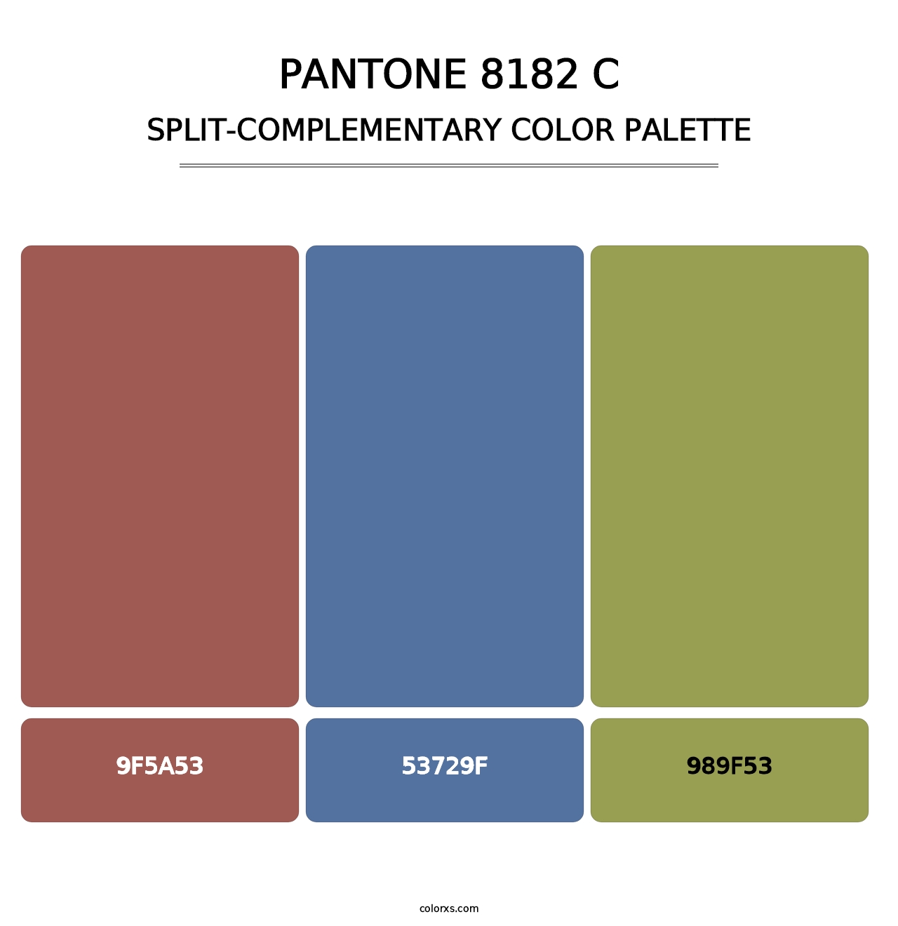 PANTONE 8182 C - Split-Complementary Color Palette