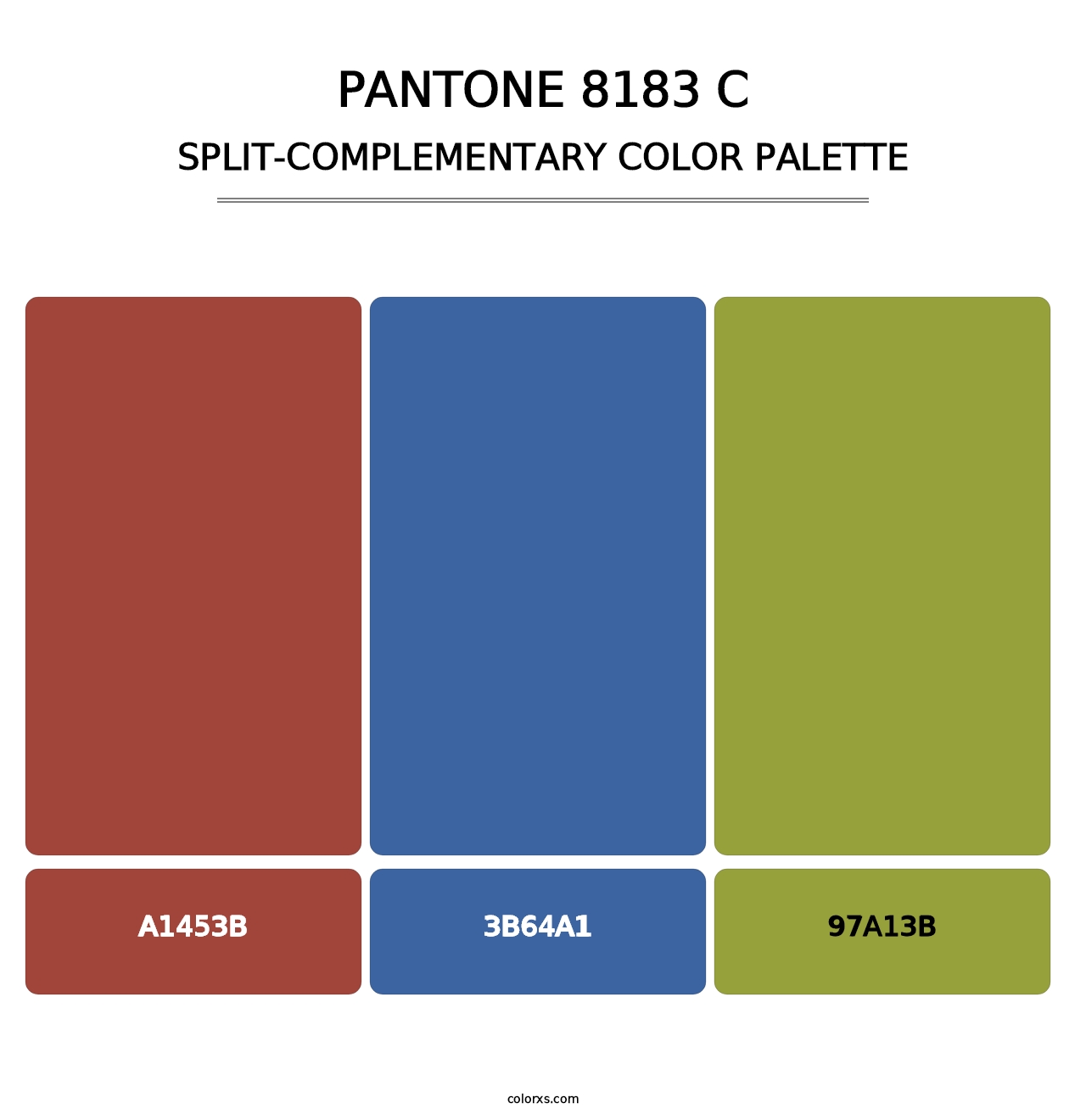 PANTONE 8183 C - Split-Complementary Color Palette