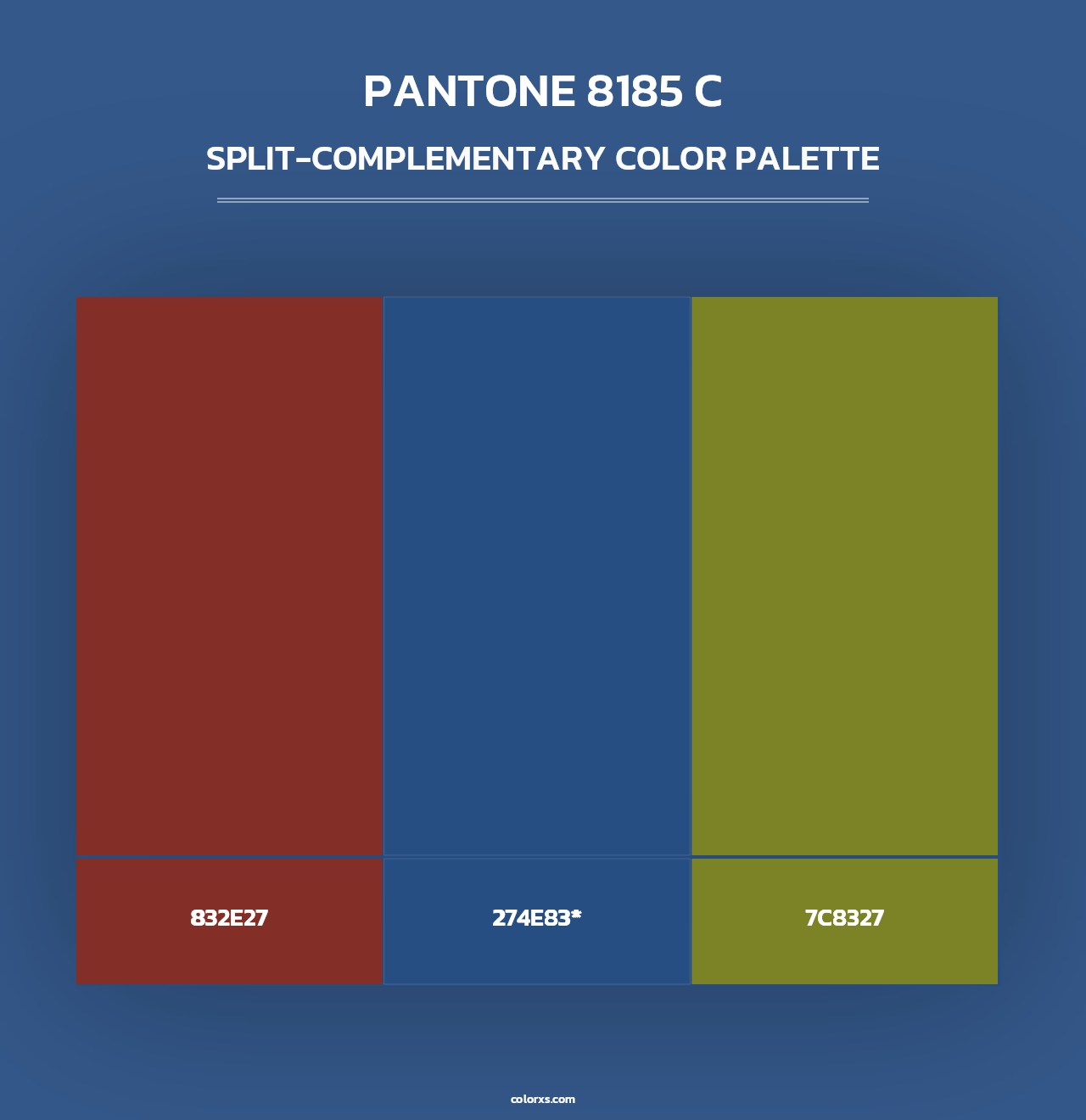 PANTONE 8185 C - Split-Complementary Color Palette