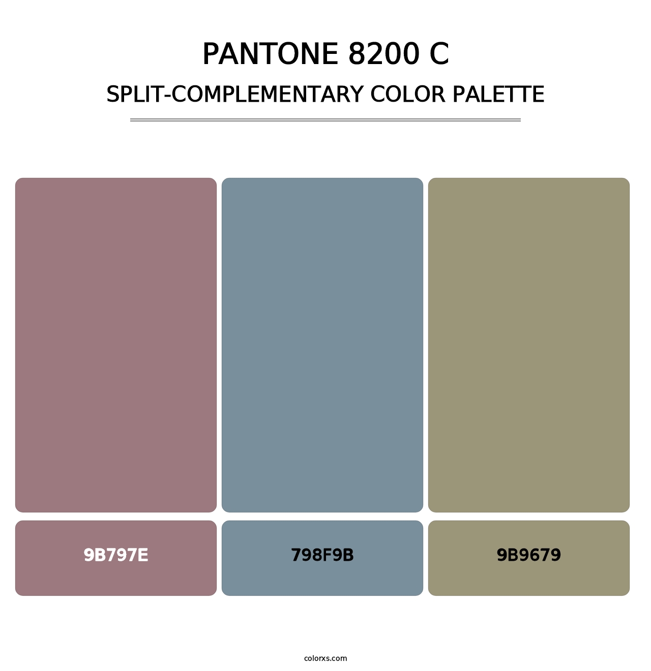 PANTONE 8200 C - Split-Complementary Color Palette