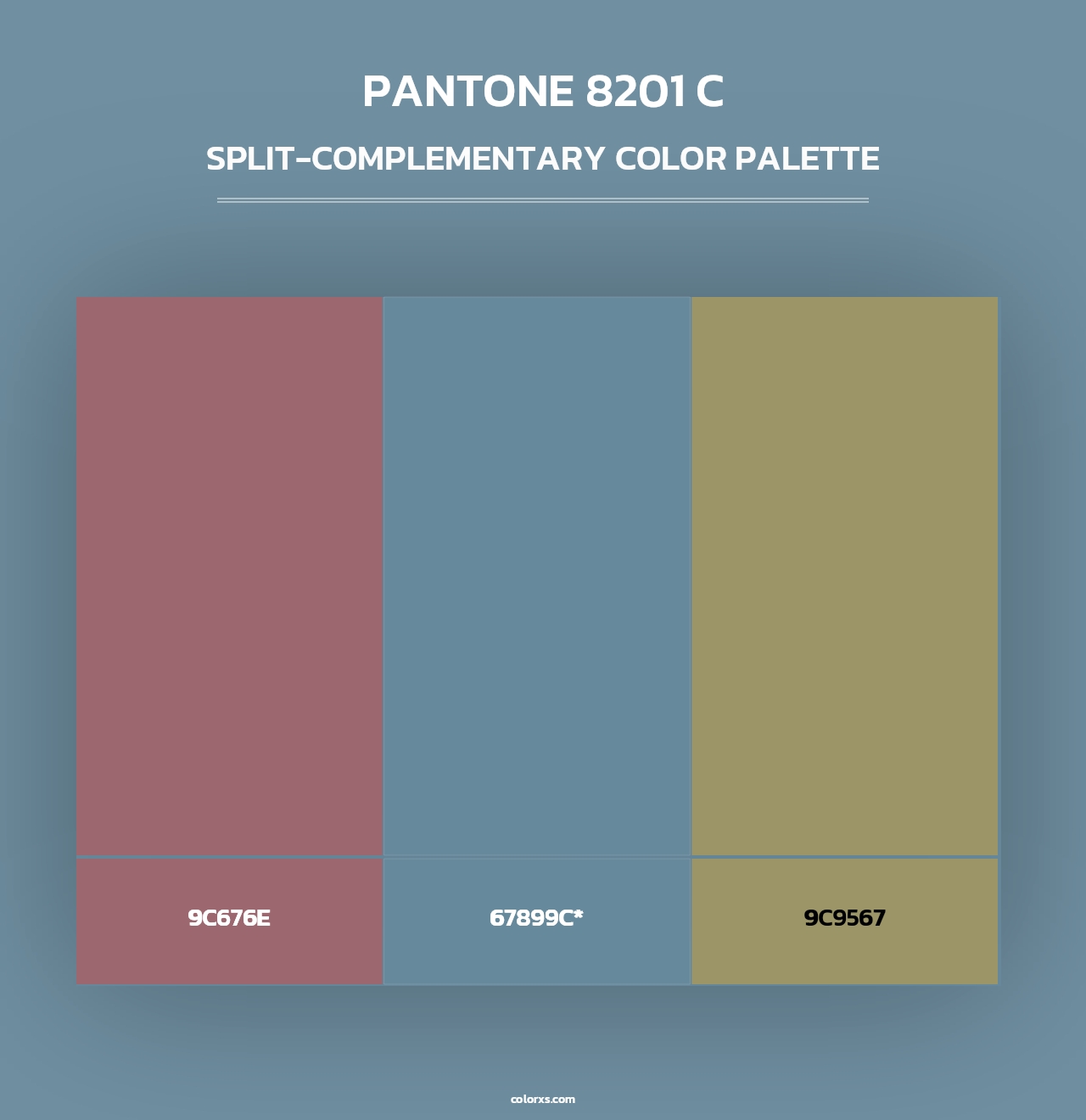 PANTONE 8201 C - Split-Complementary Color Palette