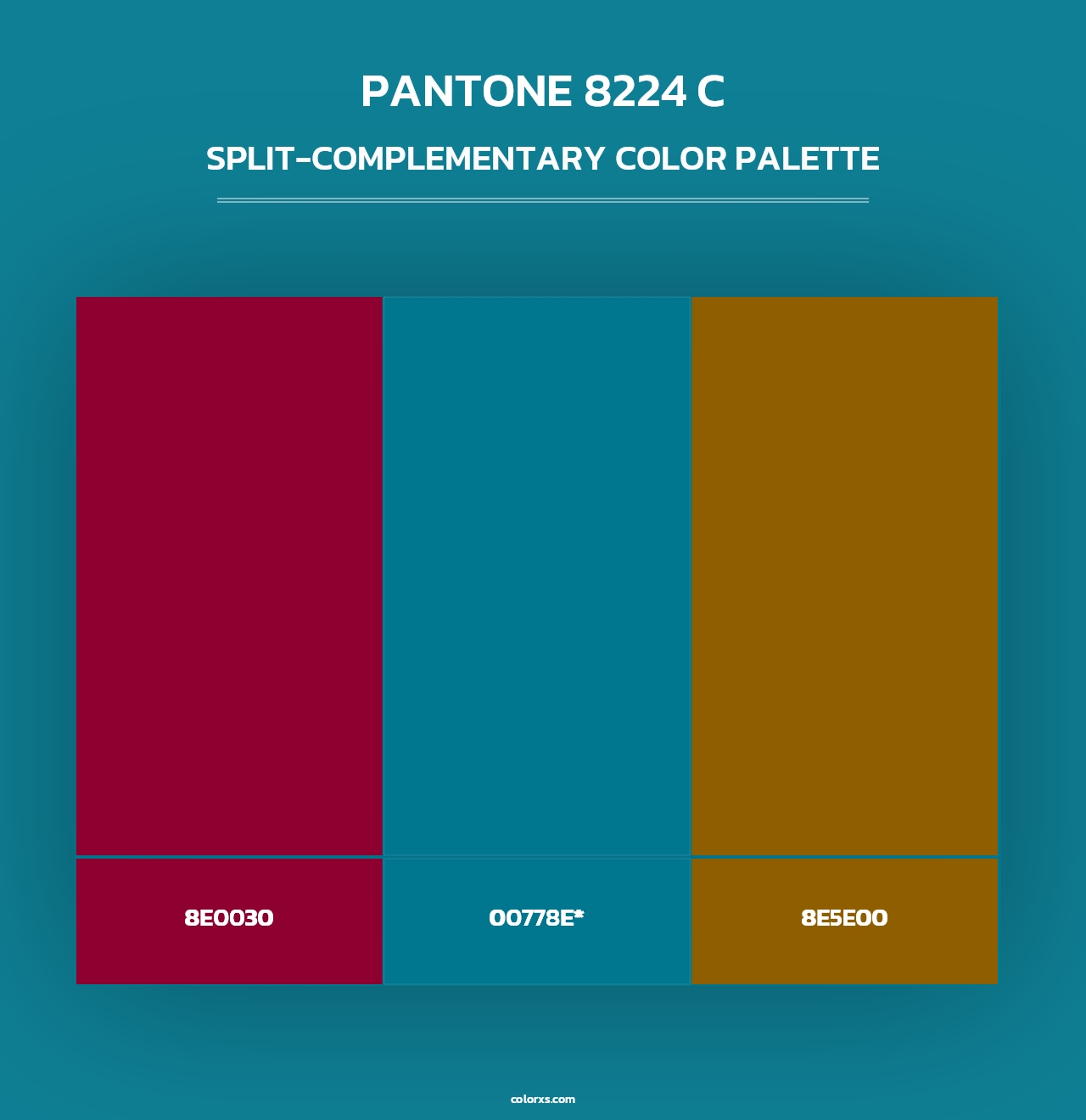 PANTONE 8224 C - Split-Complementary Color Palette