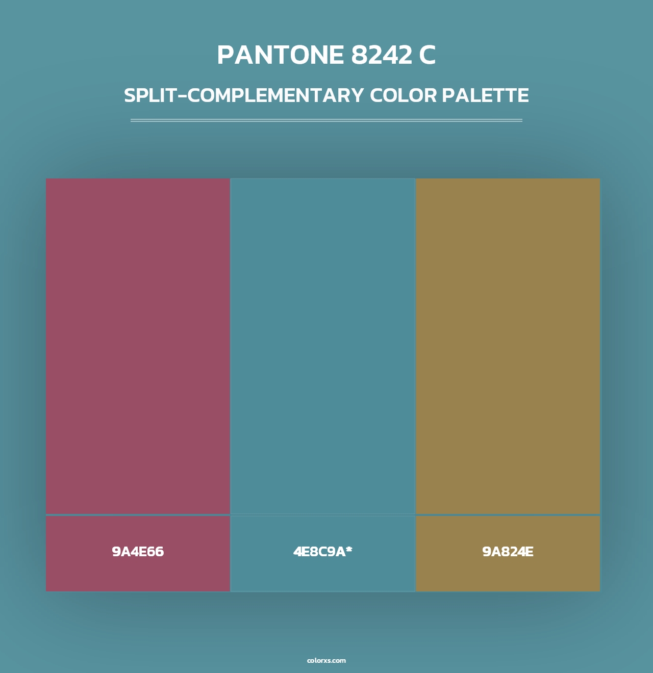 PANTONE 8242 C - Split-Complementary Color Palette