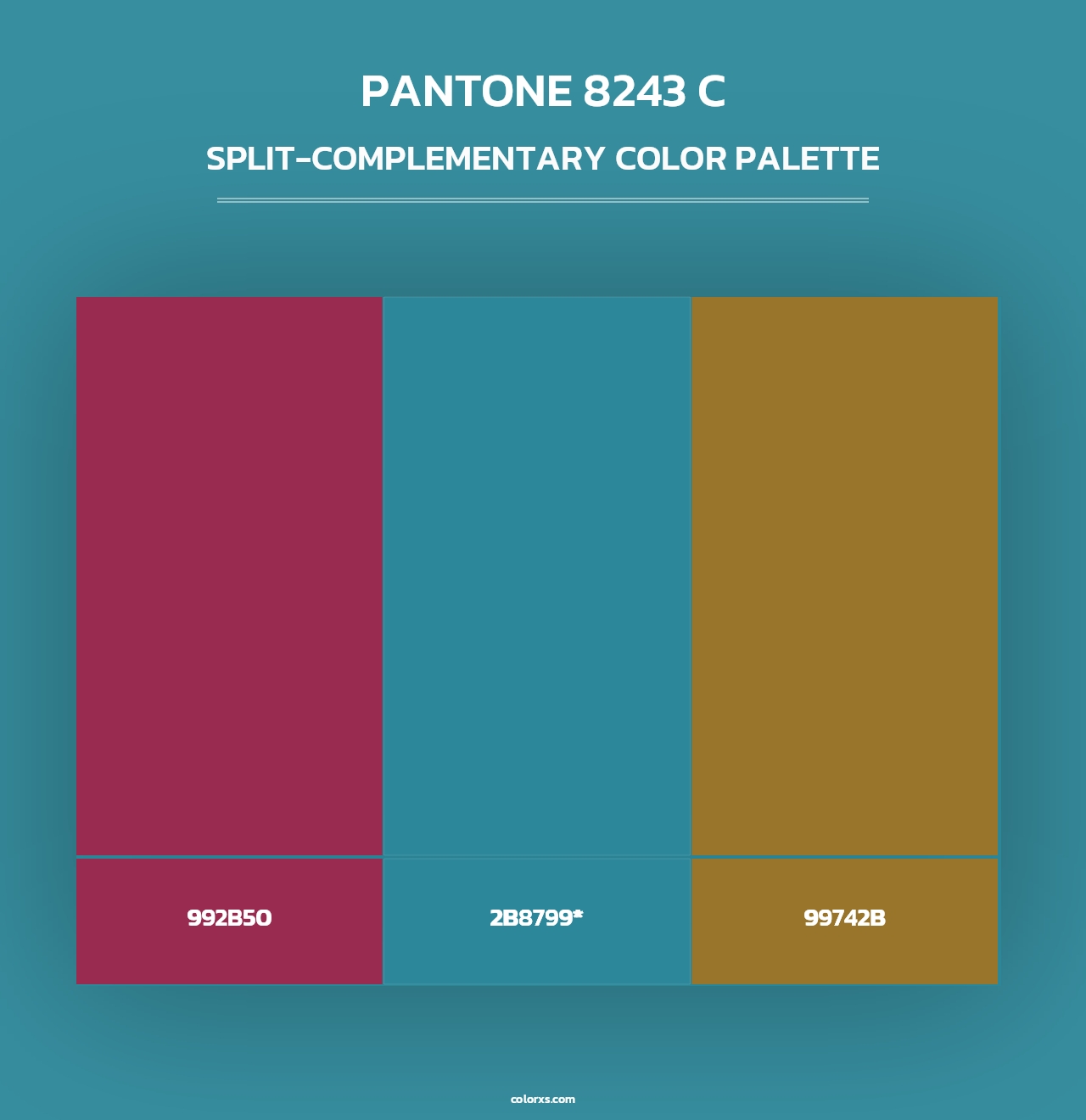 PANTONE 8243 C - Split-Complementary Color Palette