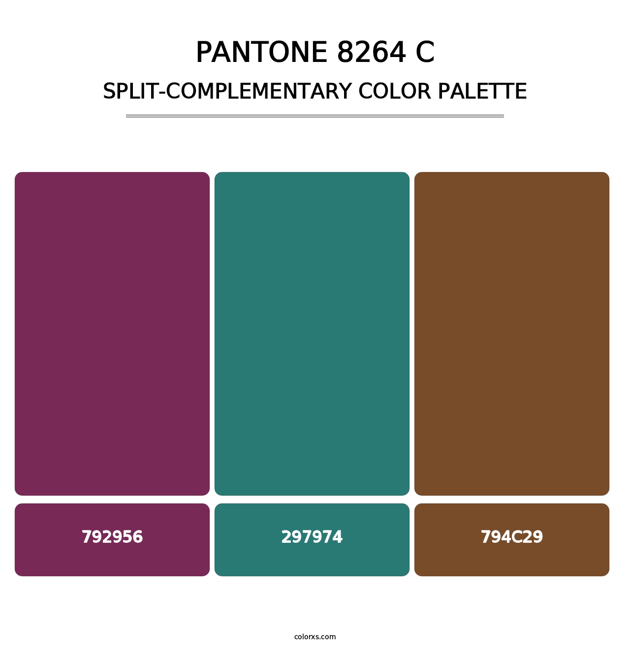 PANTONE 8264 C - Split-Complementary Color Palette