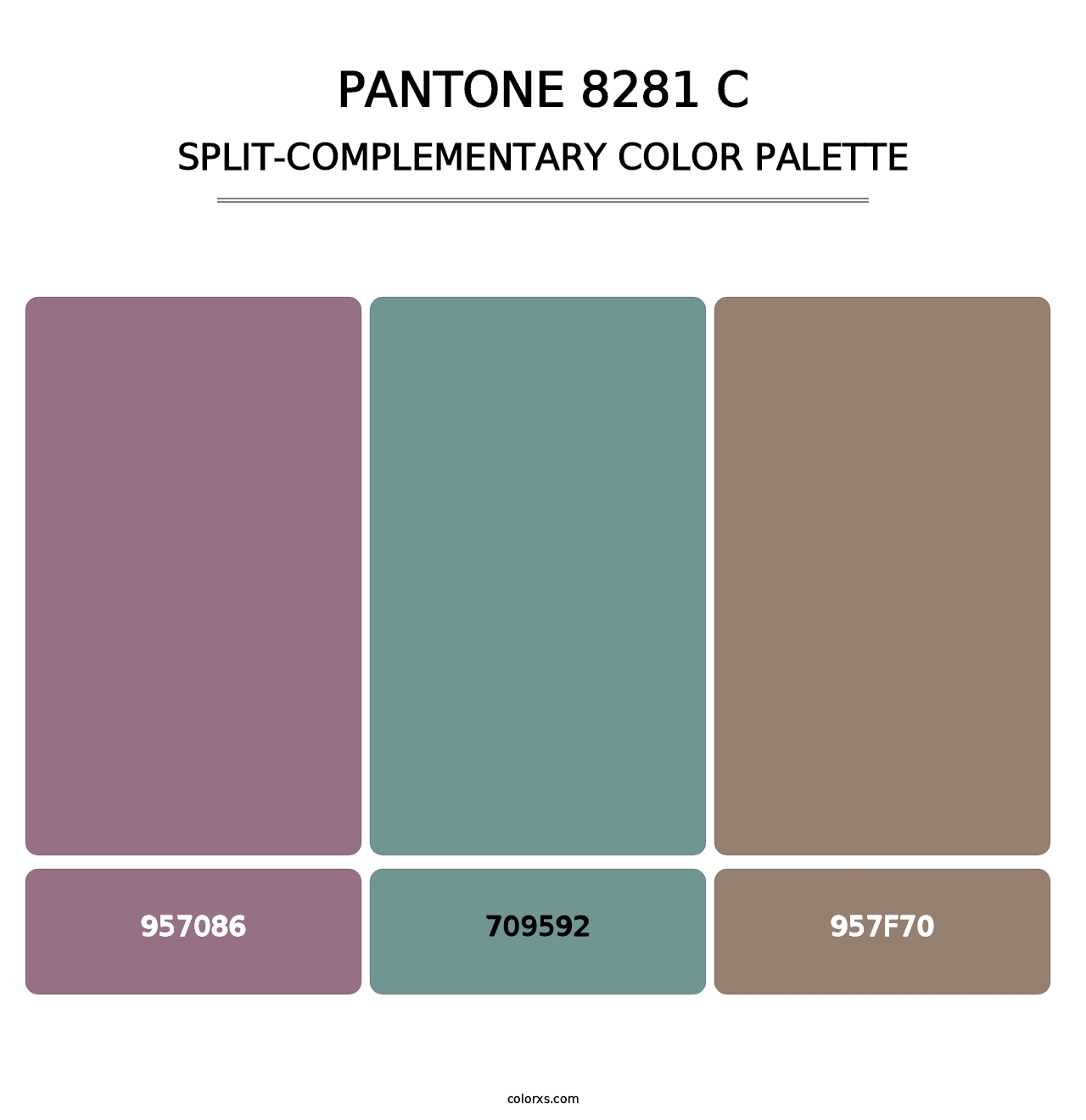 PANTONE 8281 C - Split-Complementary Color Palette