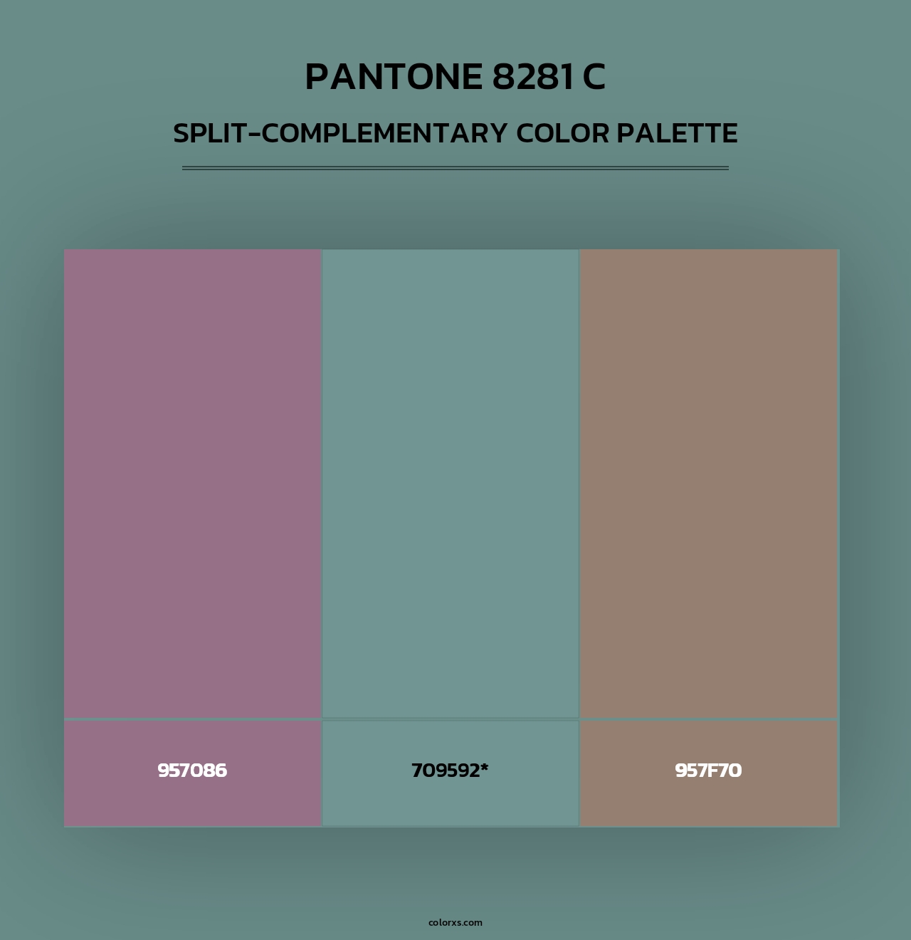PANTONE 8281 C - Split-Complementary Color Palette