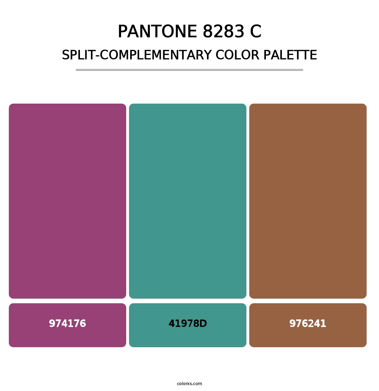 PANTONE 8283 C - Split-Complementary Color Palette