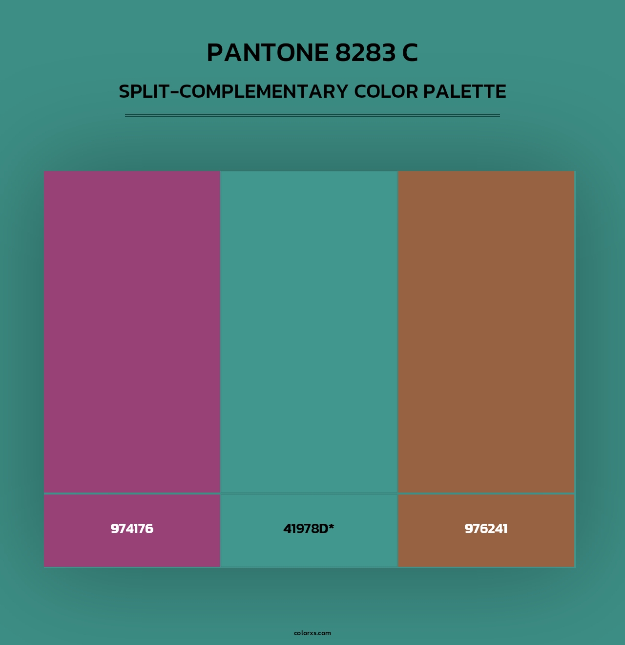 PANTONE 8283 C - Split-Complementary Color Palette