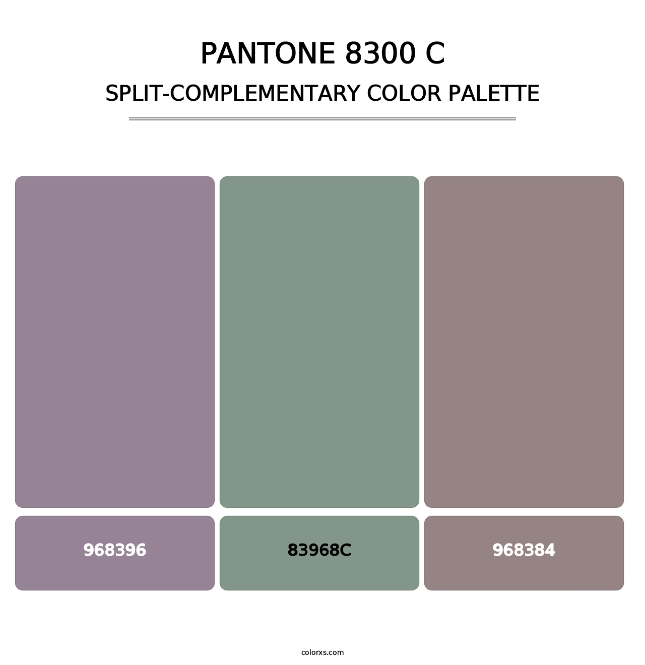 PANTONE 8300 C - Split-Complementary Color Palette