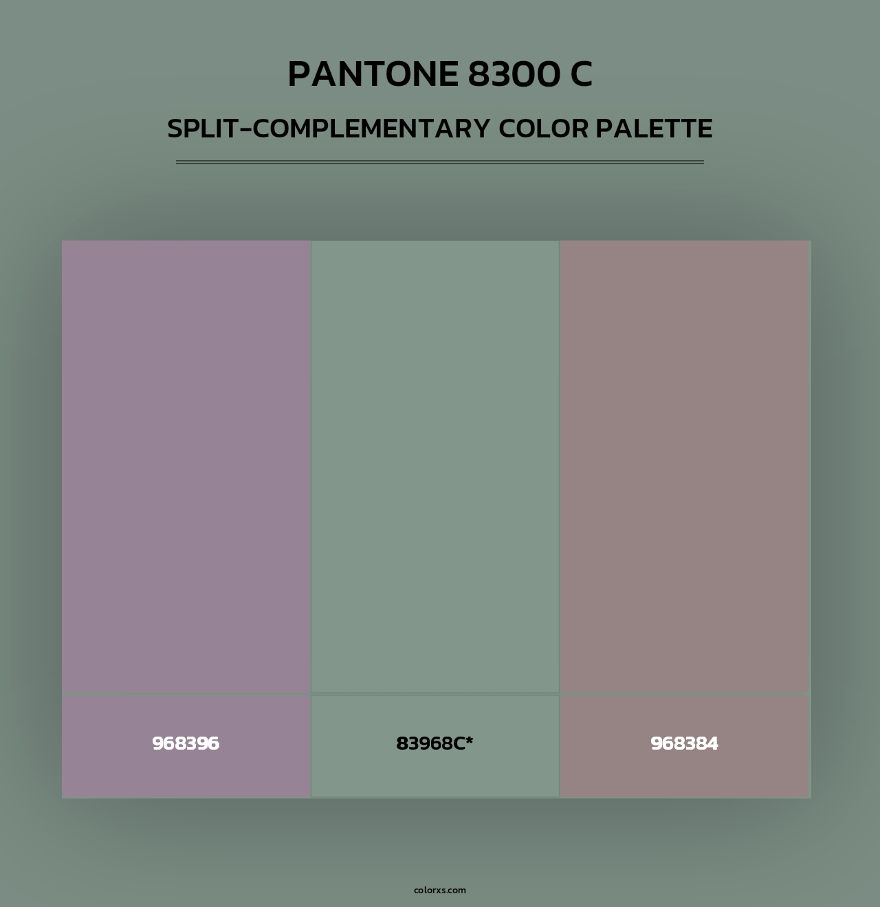 PANTONE 8300 C - Split-Complementary Color Palette
