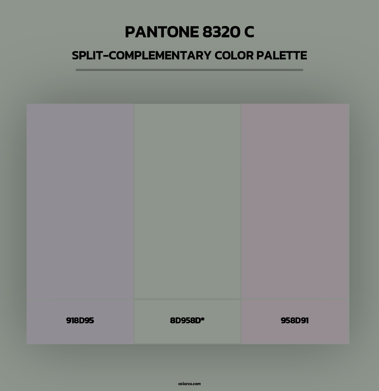 PANTONE 8320 C - Split-Complementary Color Palette